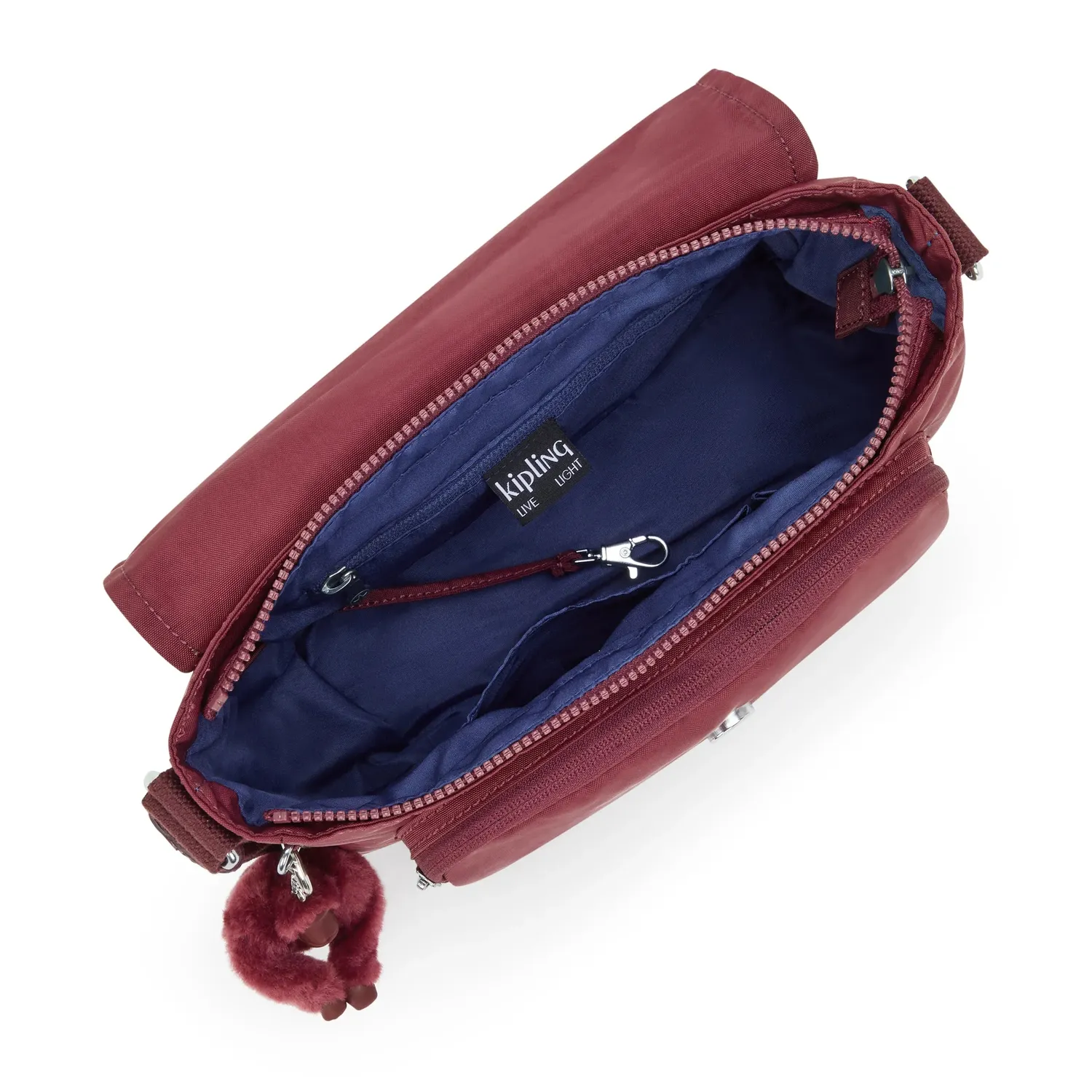Kipling Dalma crossbody Lounge Wine met sleutelkoord