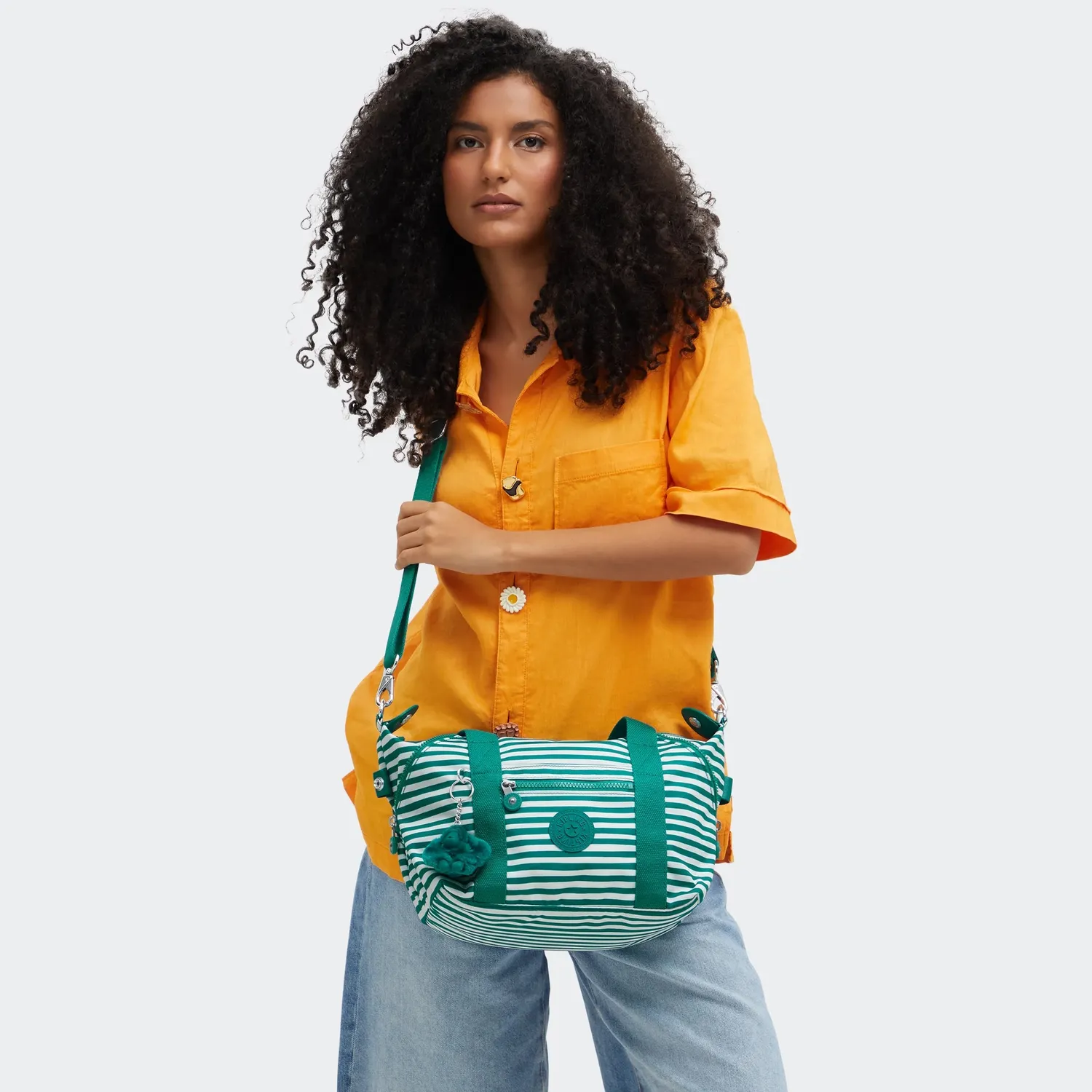 Kipling Art Mini schoudertas Parasol Stripes klein waterafstotend