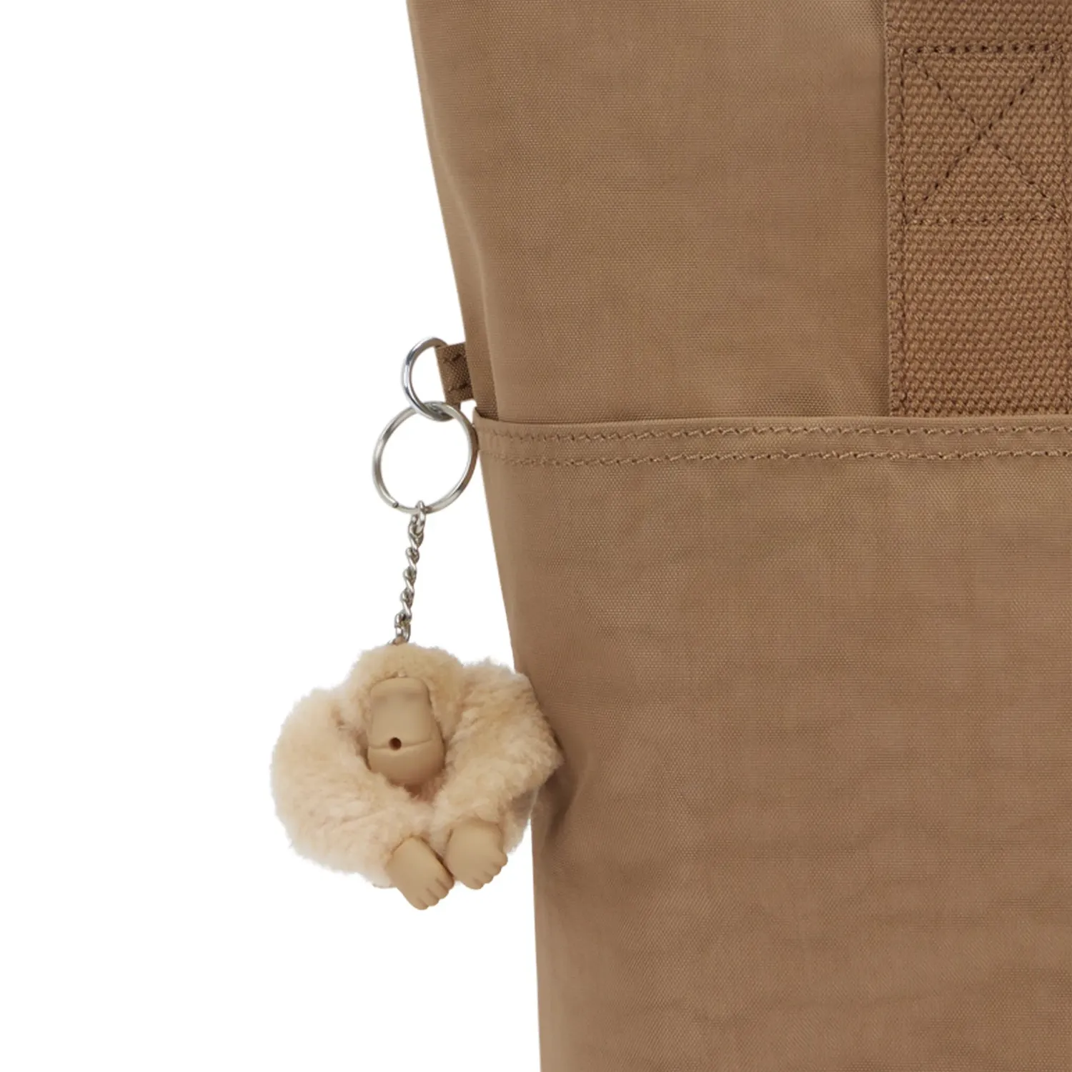 Kipling Hanifa schoudertas Groot Early Tan laptopvak