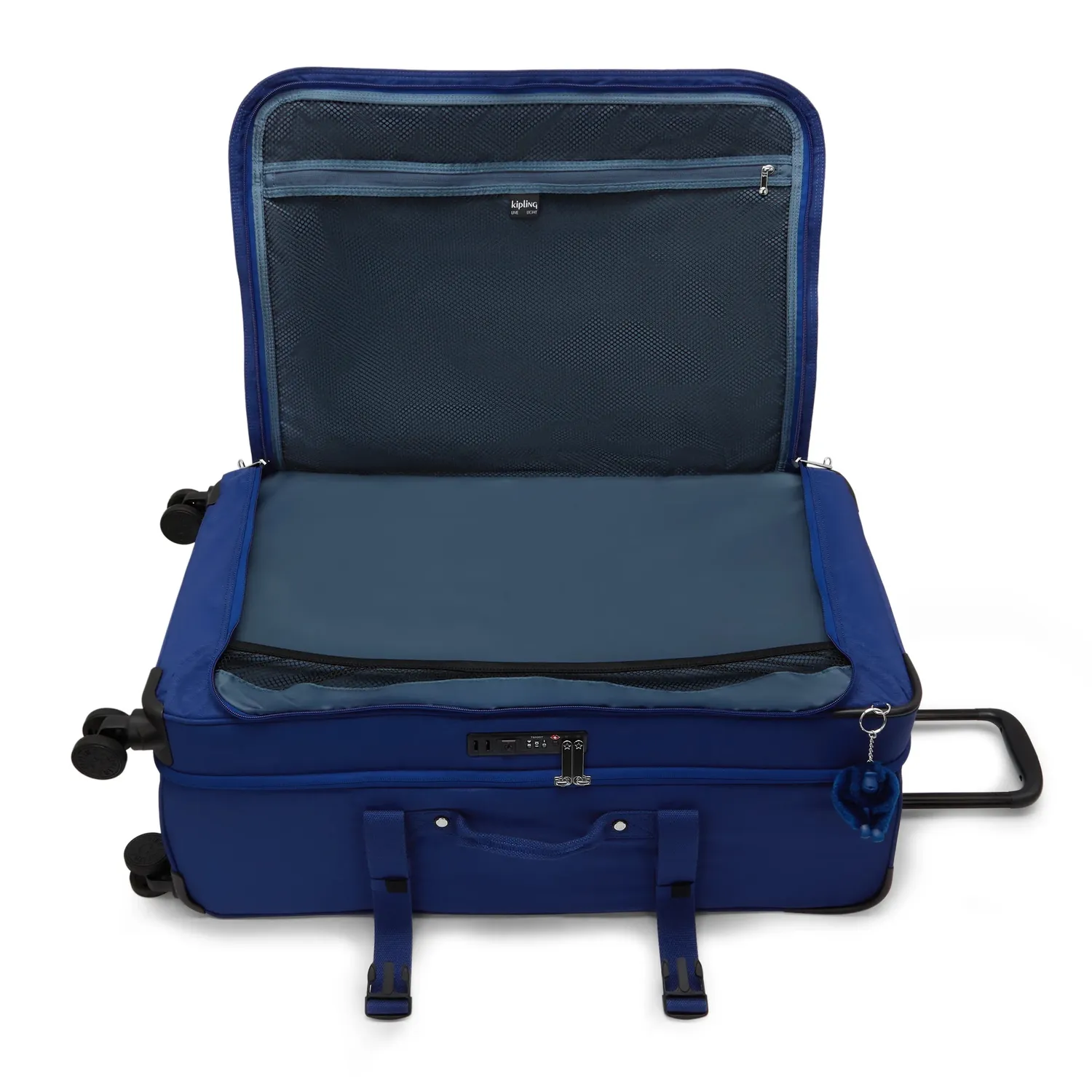 Kipling Spontaneous L koffer Groot Diamond Wave Emboss 4 wielen