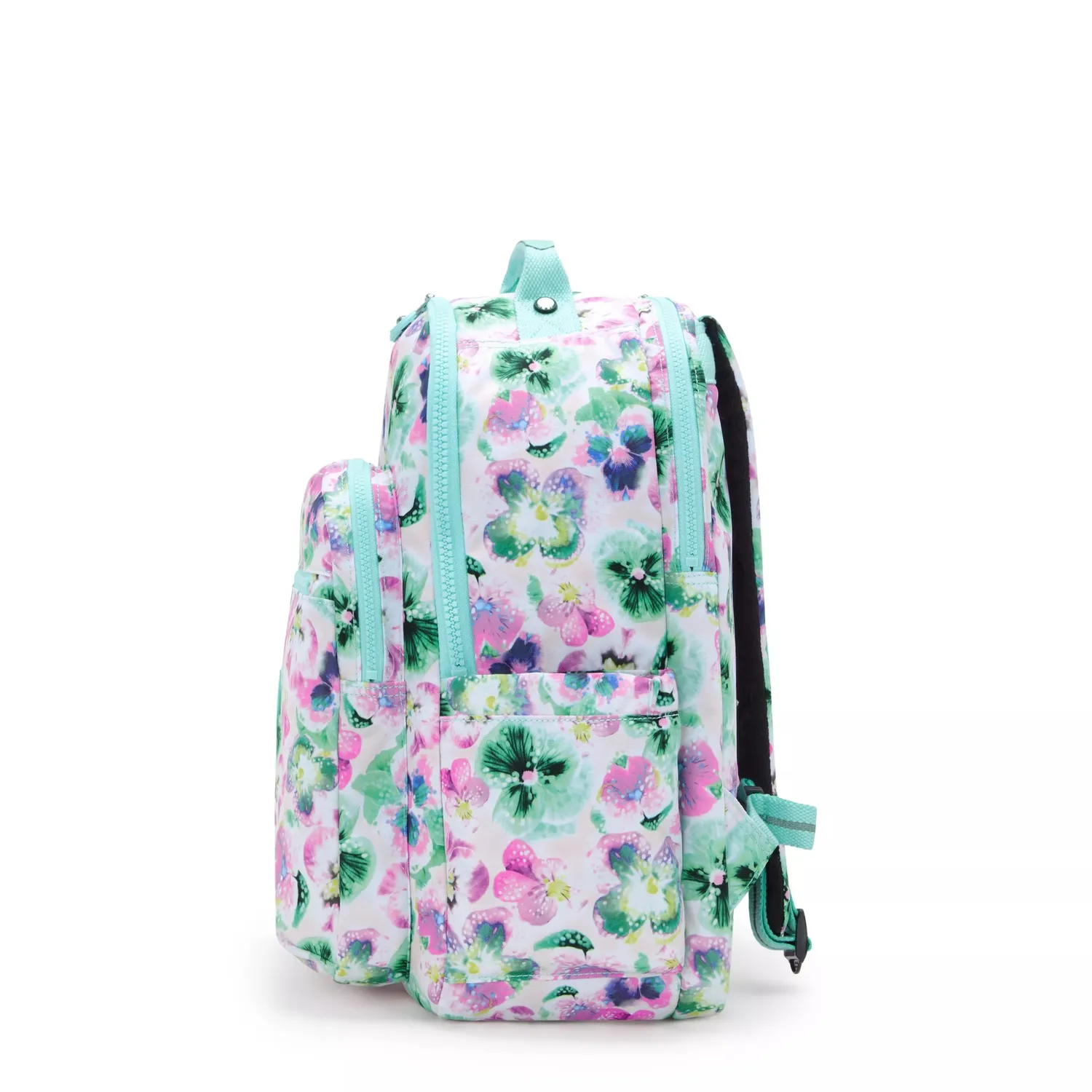 Kipling Seoul College rugzak Groot Aqua Blossom 15 inch