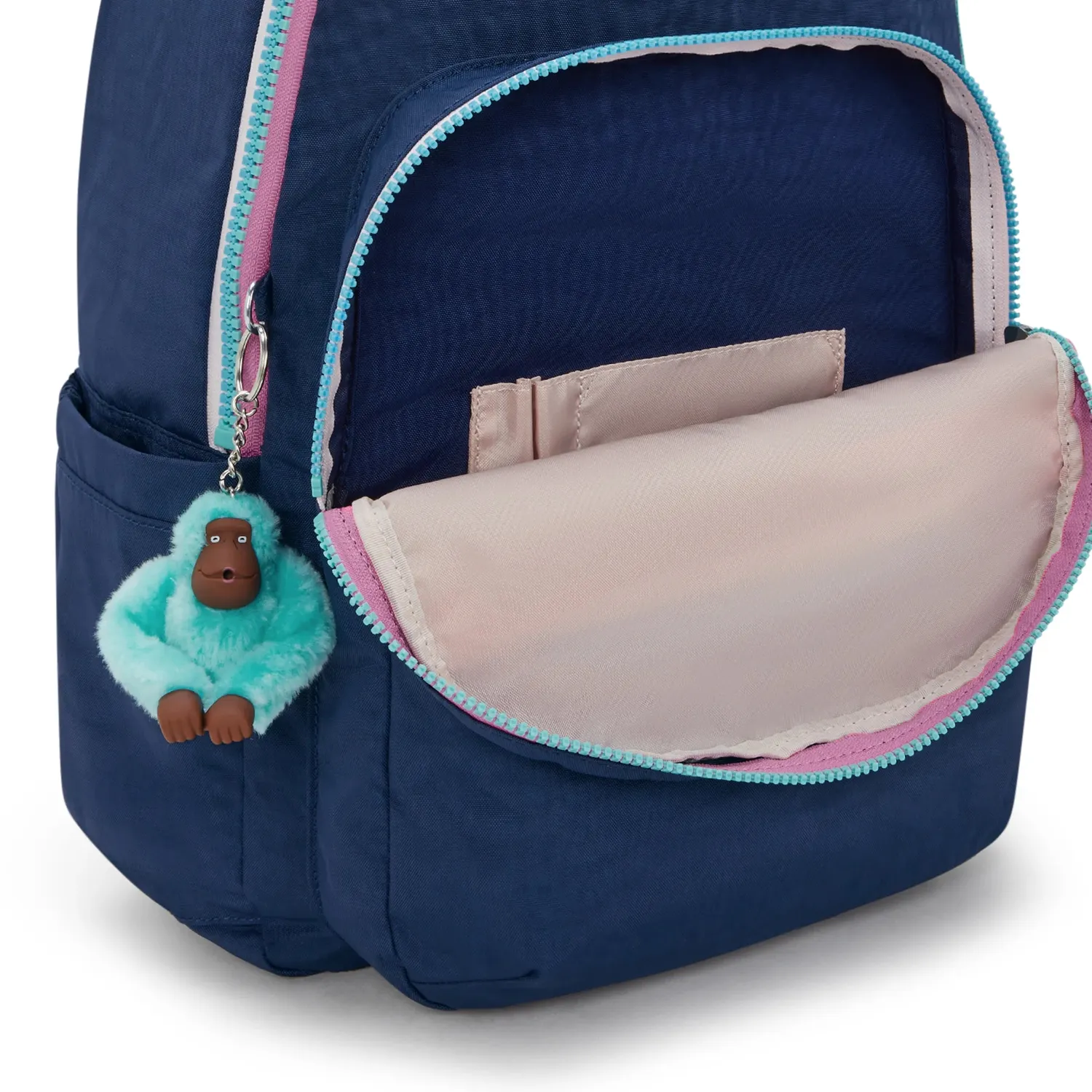 Kipling Seoul rugzak Groot Resort Navy 15 inch laptopvak