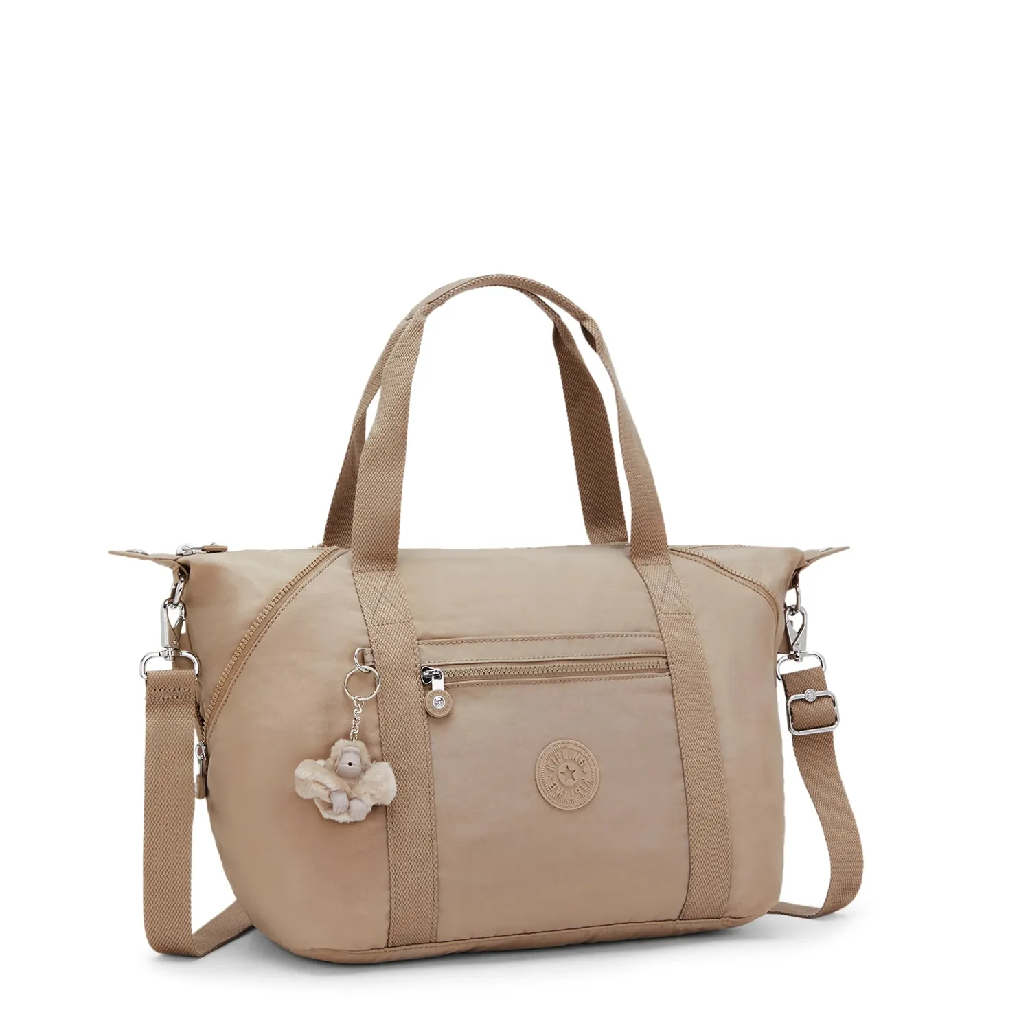 Kipling Art schoudertas Medium Tan Beige neutraal