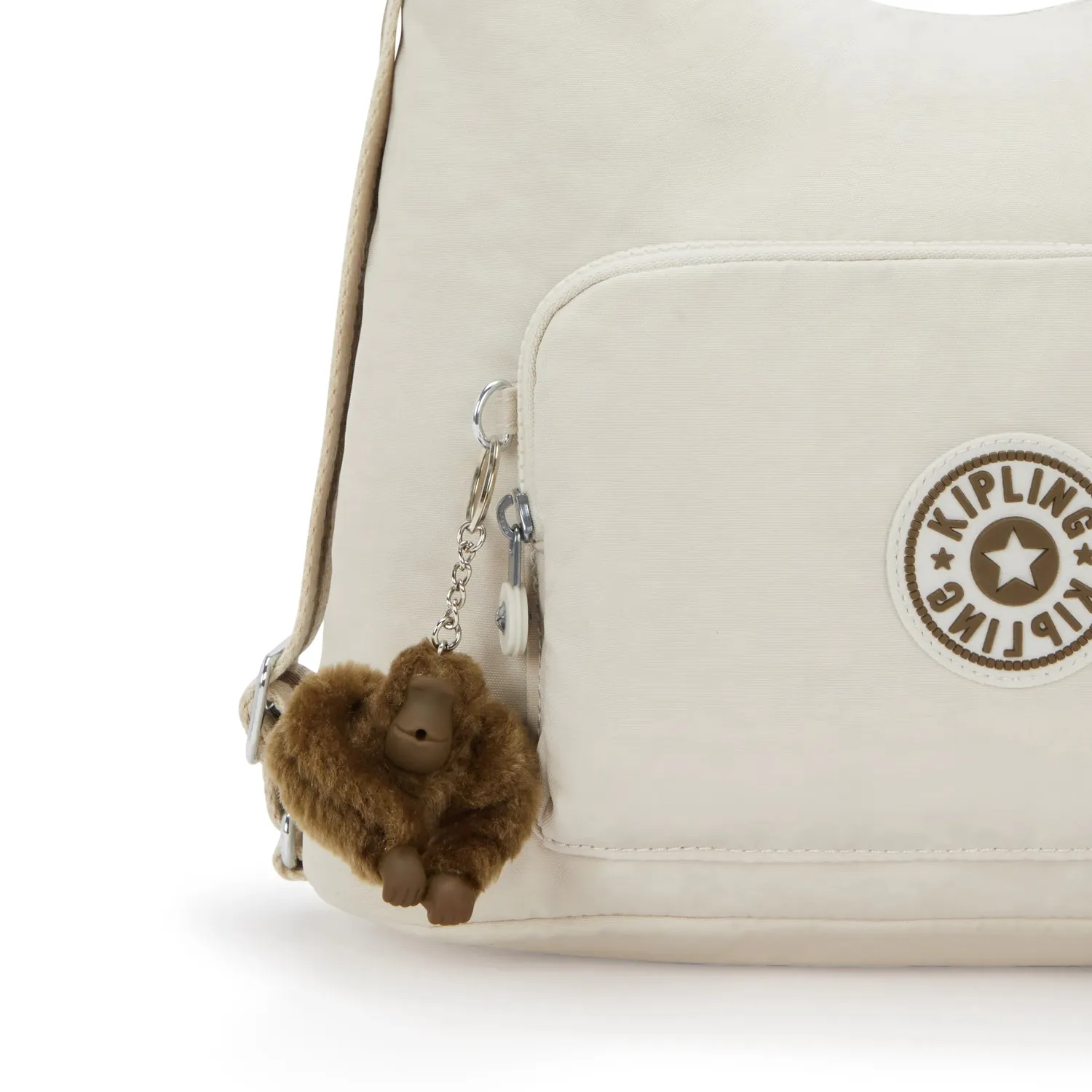 Kipling Yenna schoudertas Soft Sand medium multifunctioneel
