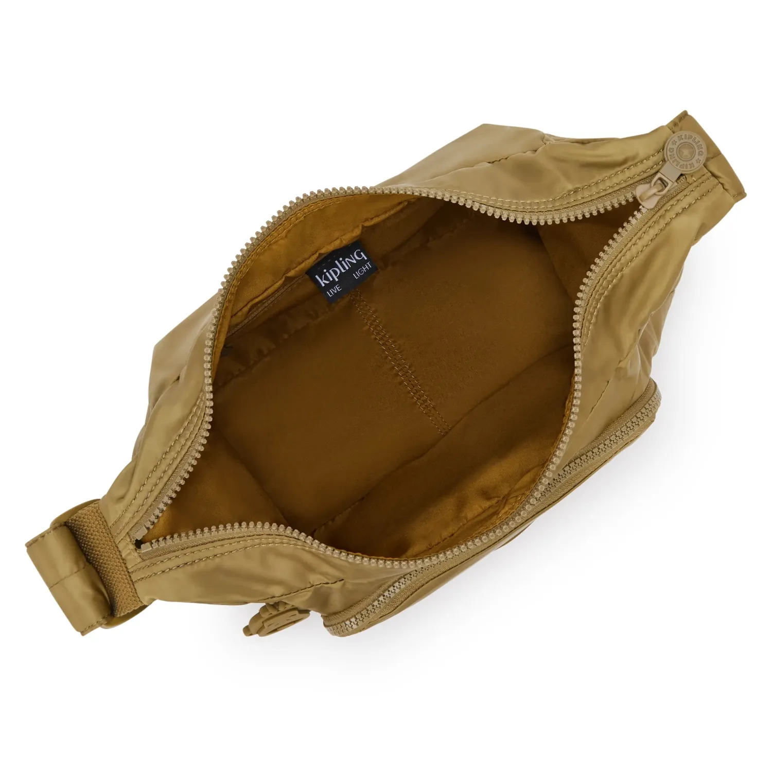 Kipling Gabb S crossbodytas Goldish Brown medium met trekkoord
