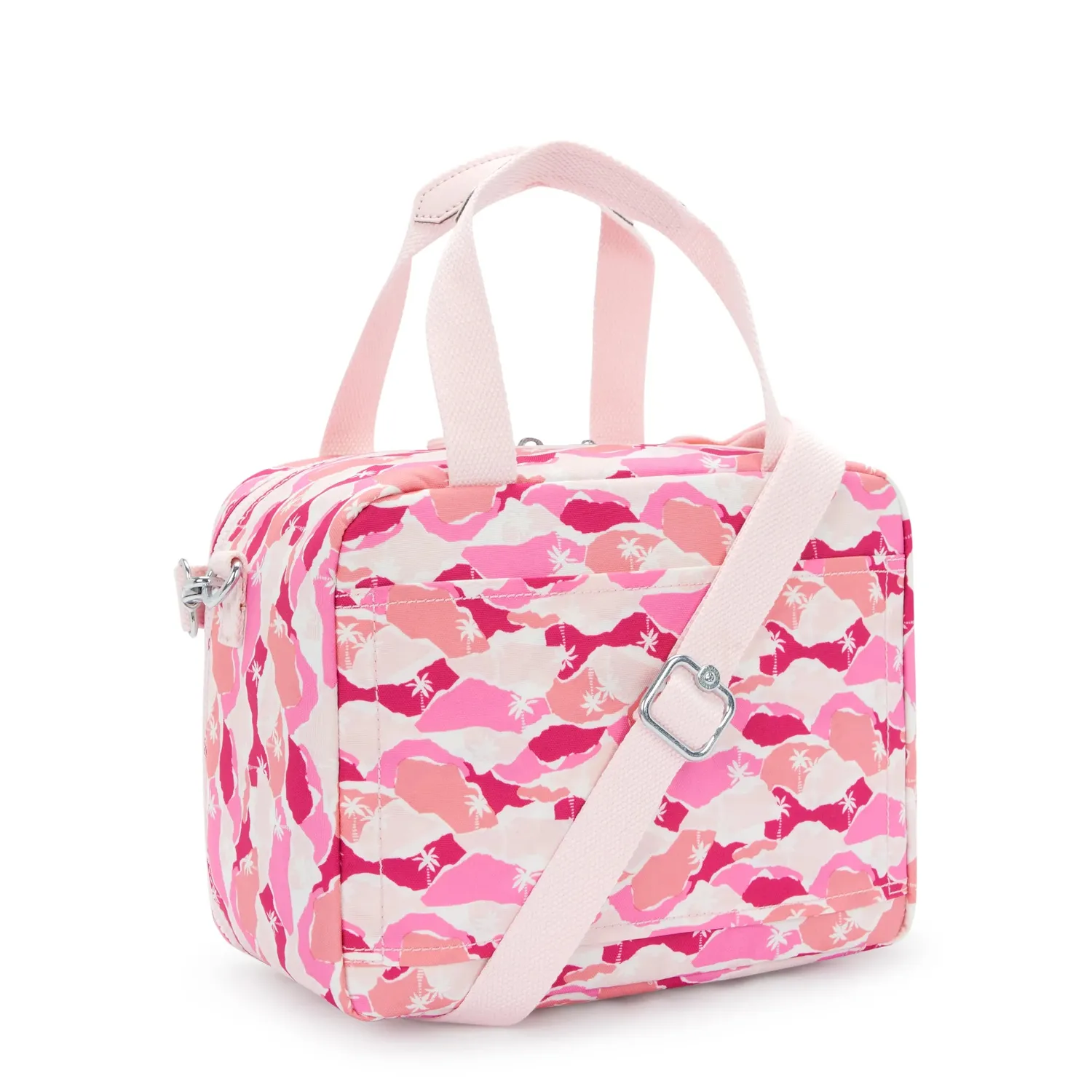 Kipling Miyo lunchtas Groot Pink Palm geïsoleerd