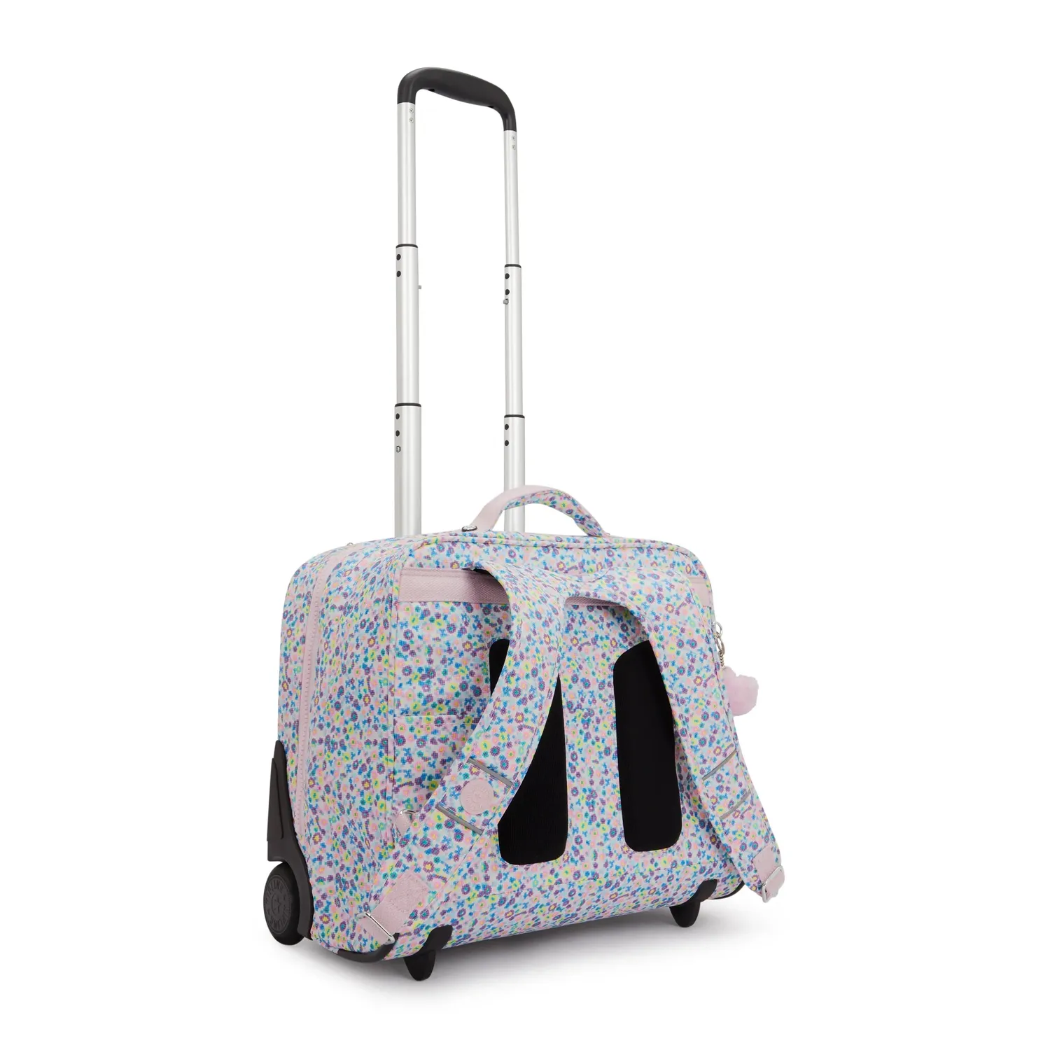 Kipling Giorno rugzak Digi Flower groot met wieltjes
