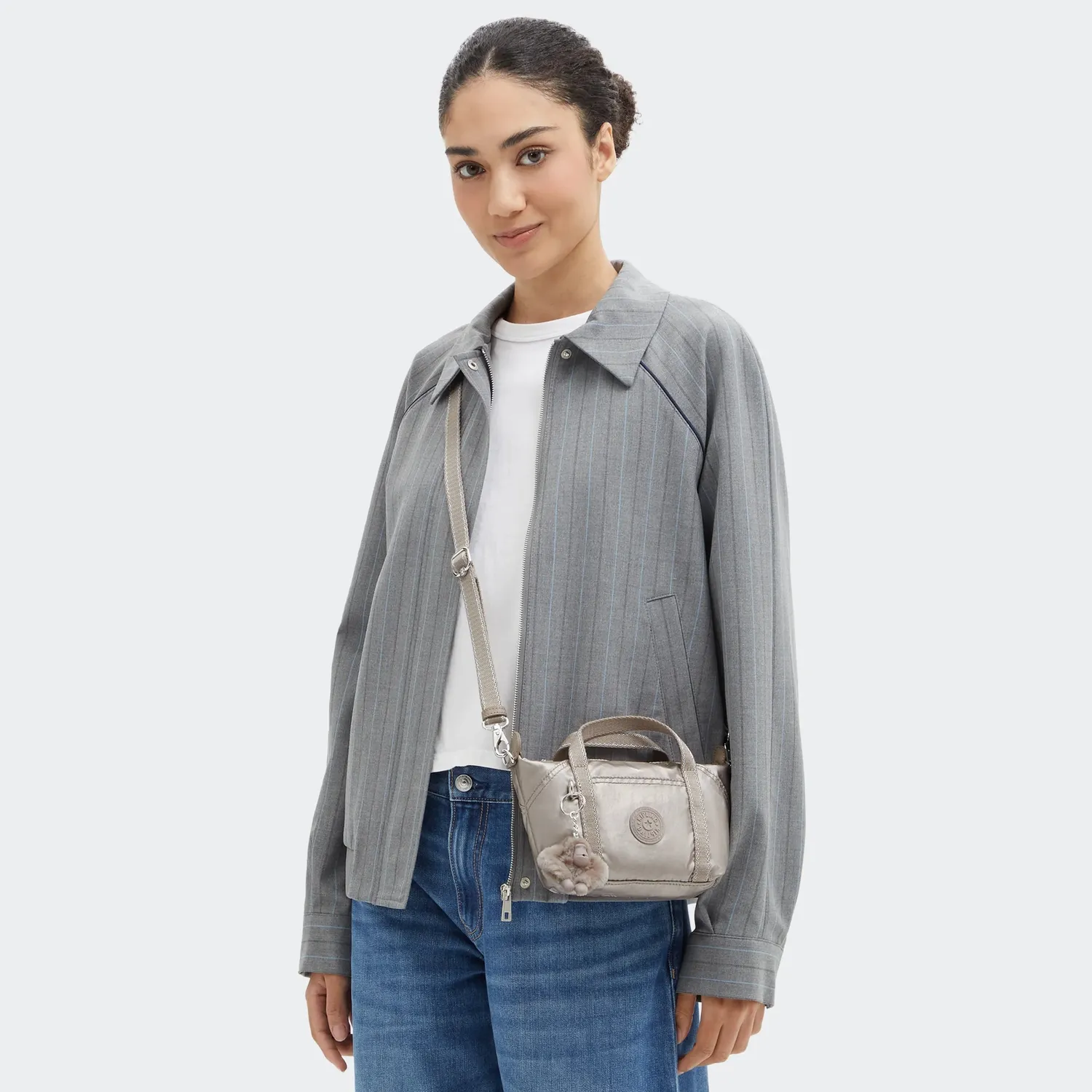 Kipling Art Compact schoudertas metallic glow klein gevoerd