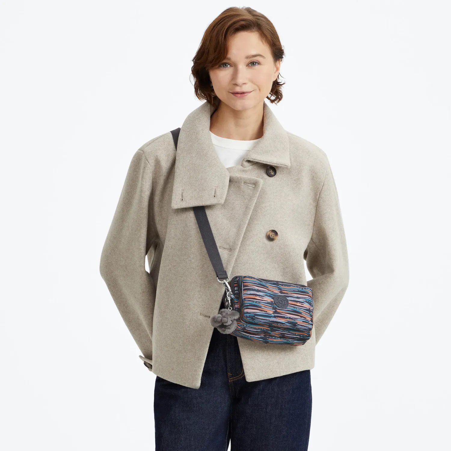 Kipling Abanu Multi crossbody tas Klein Mineral Stripes strepen
