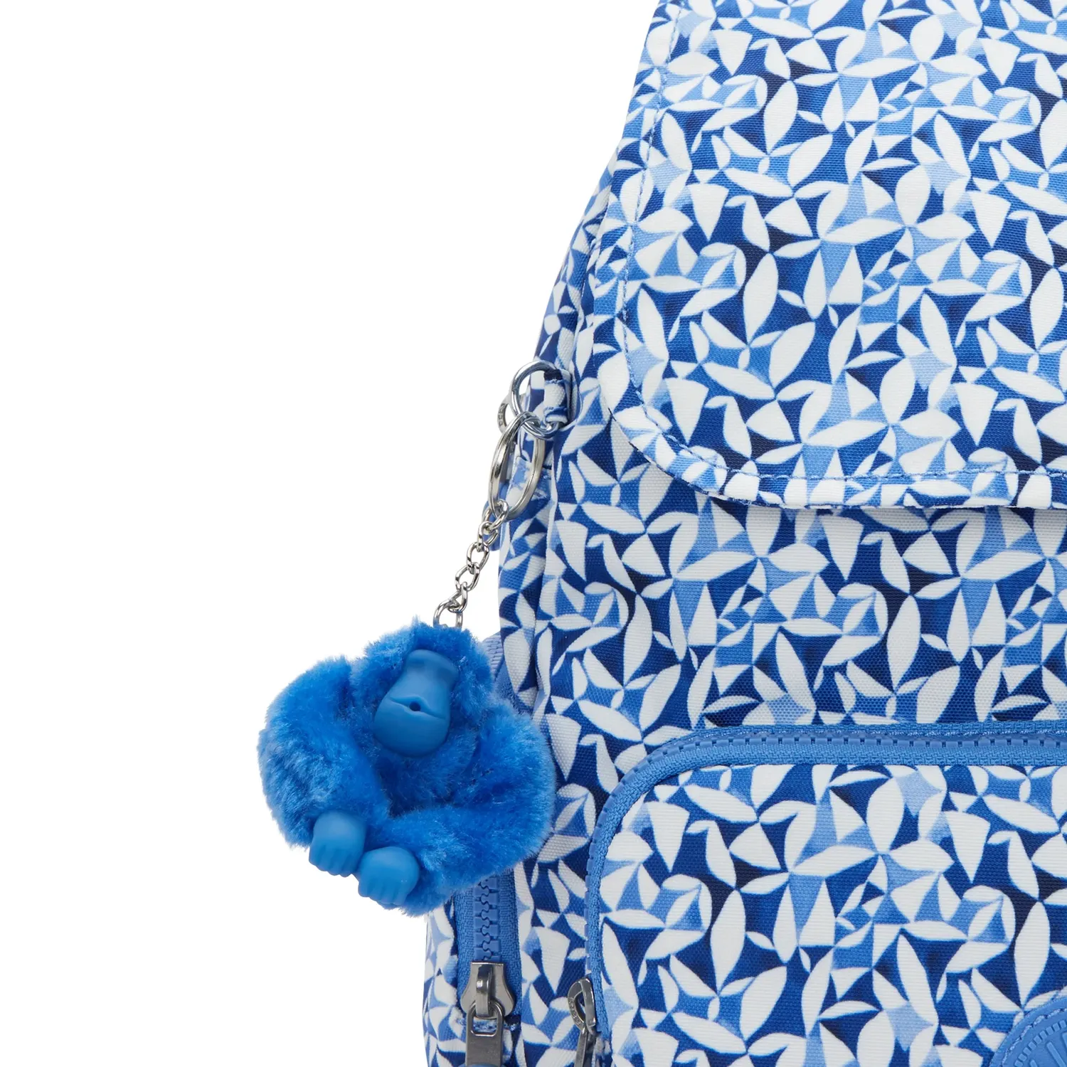 Kipling City Zip S rugzak Crazy Leaves klein met sleutelkoord