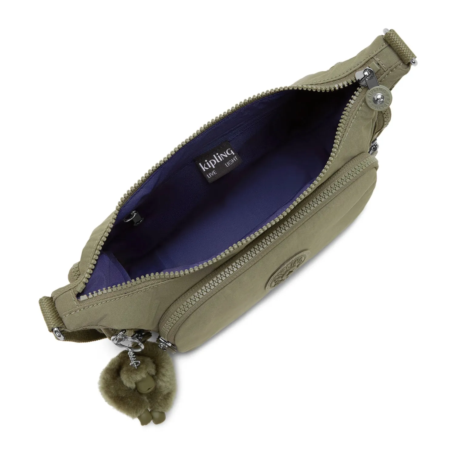 Kipling Gabbette S crossbody Almost Sage Klein ritsvakken