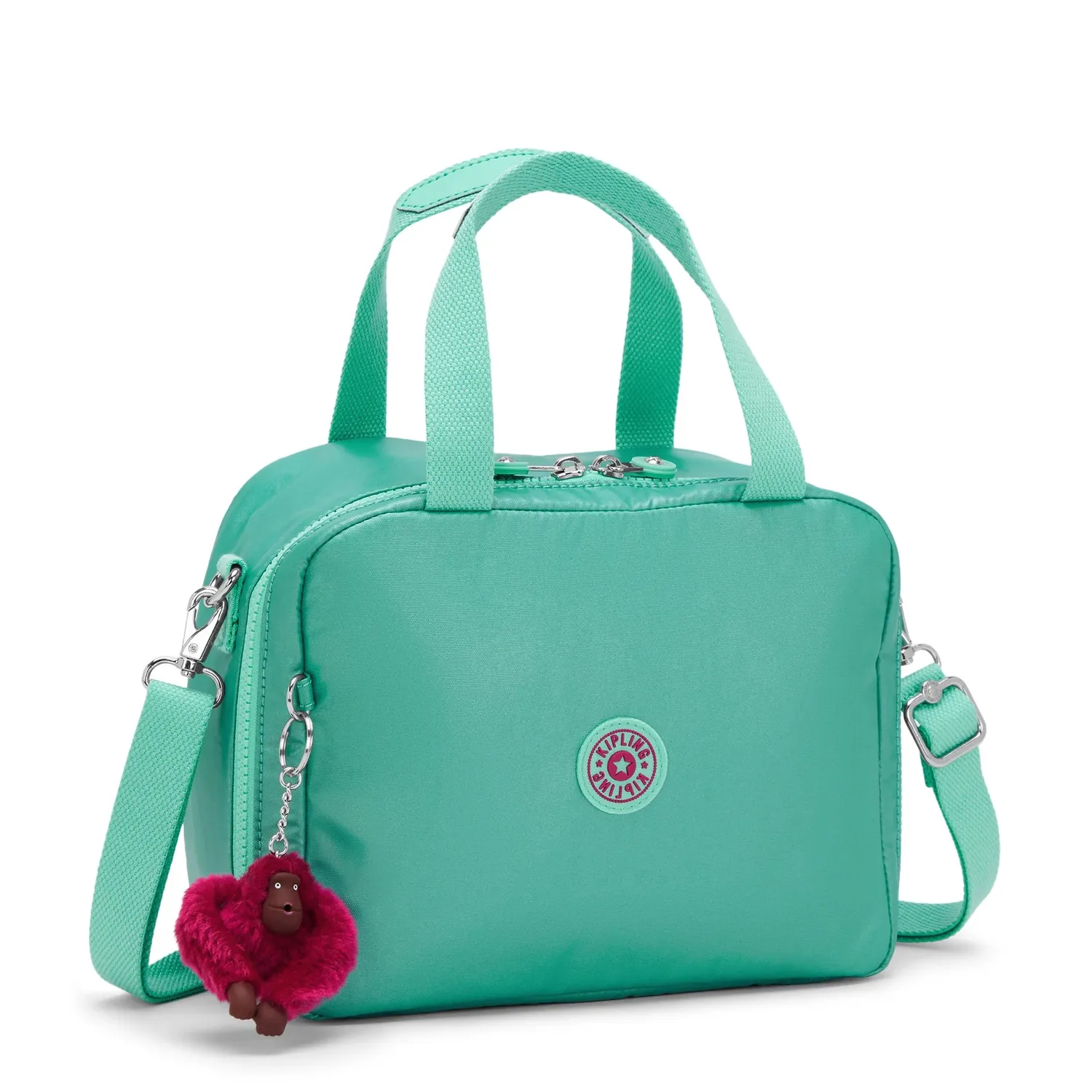 Kipling Miyo lunchtas Oasis Mint Metallic groot geïsoleerd