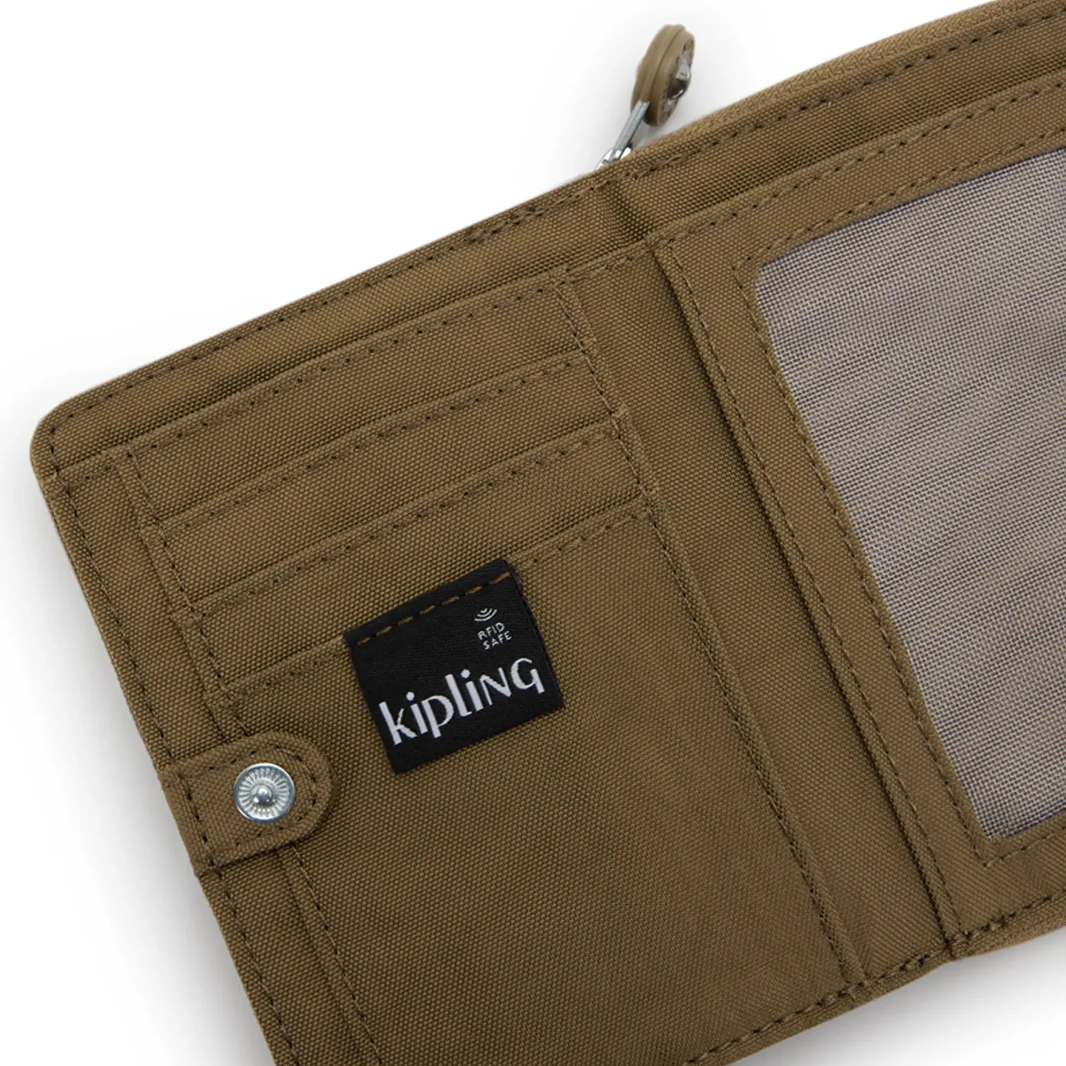 Kipling Money Love portemonnee Smooth Khaki RFID
