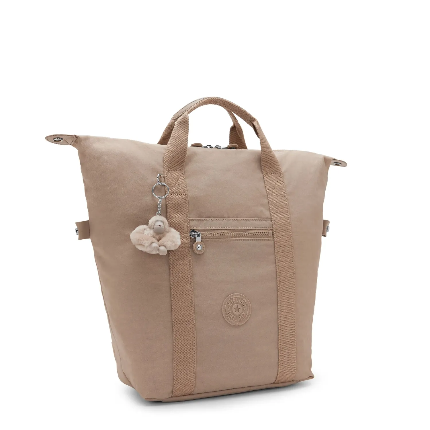 Kipling New Art rugzak Tan Beige Medium 15 inch