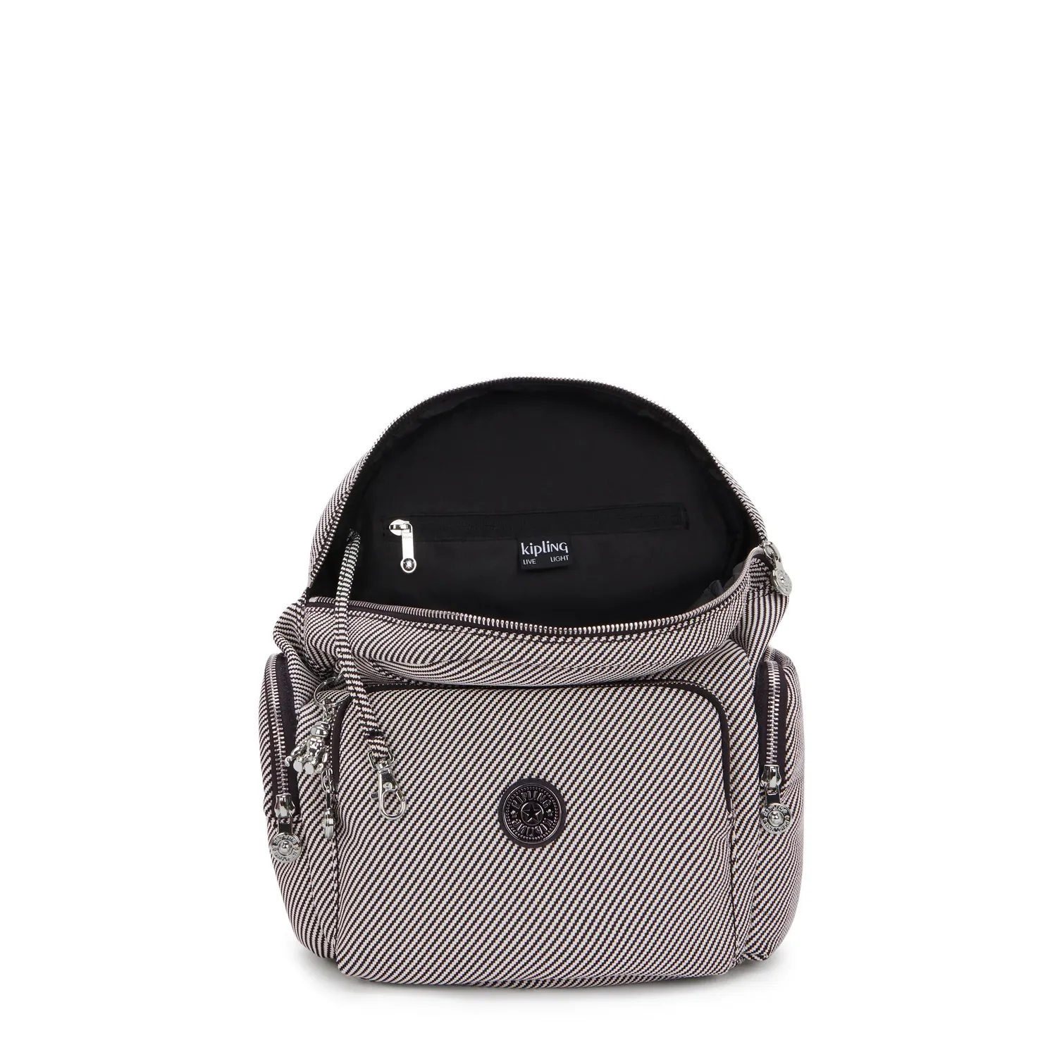 Kipling City Zip S rugzak Klein Diagonal Jacquard veel vakken
