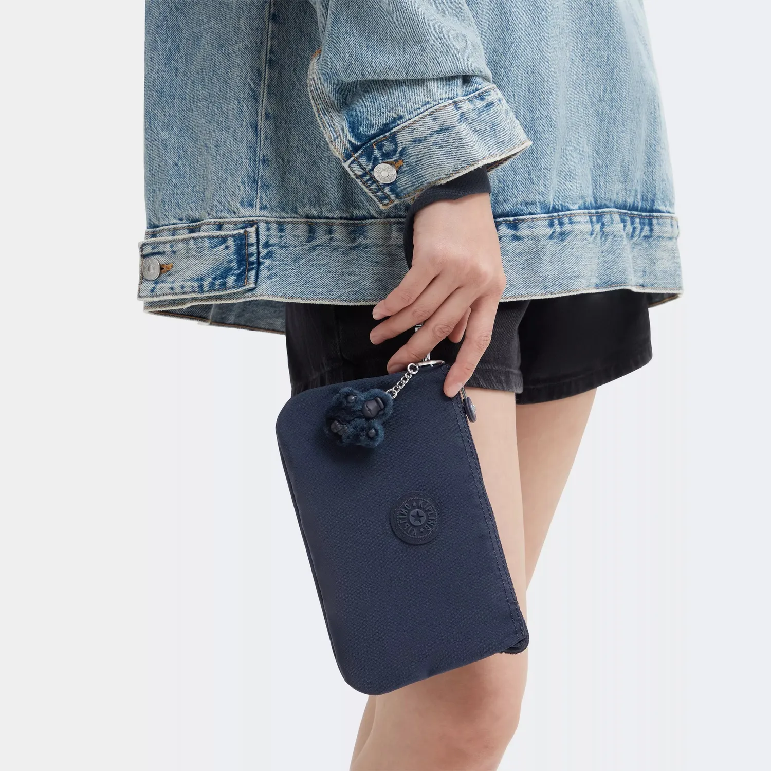 Kipling Creativity XL etui Blue Bleu 2 groot nylon