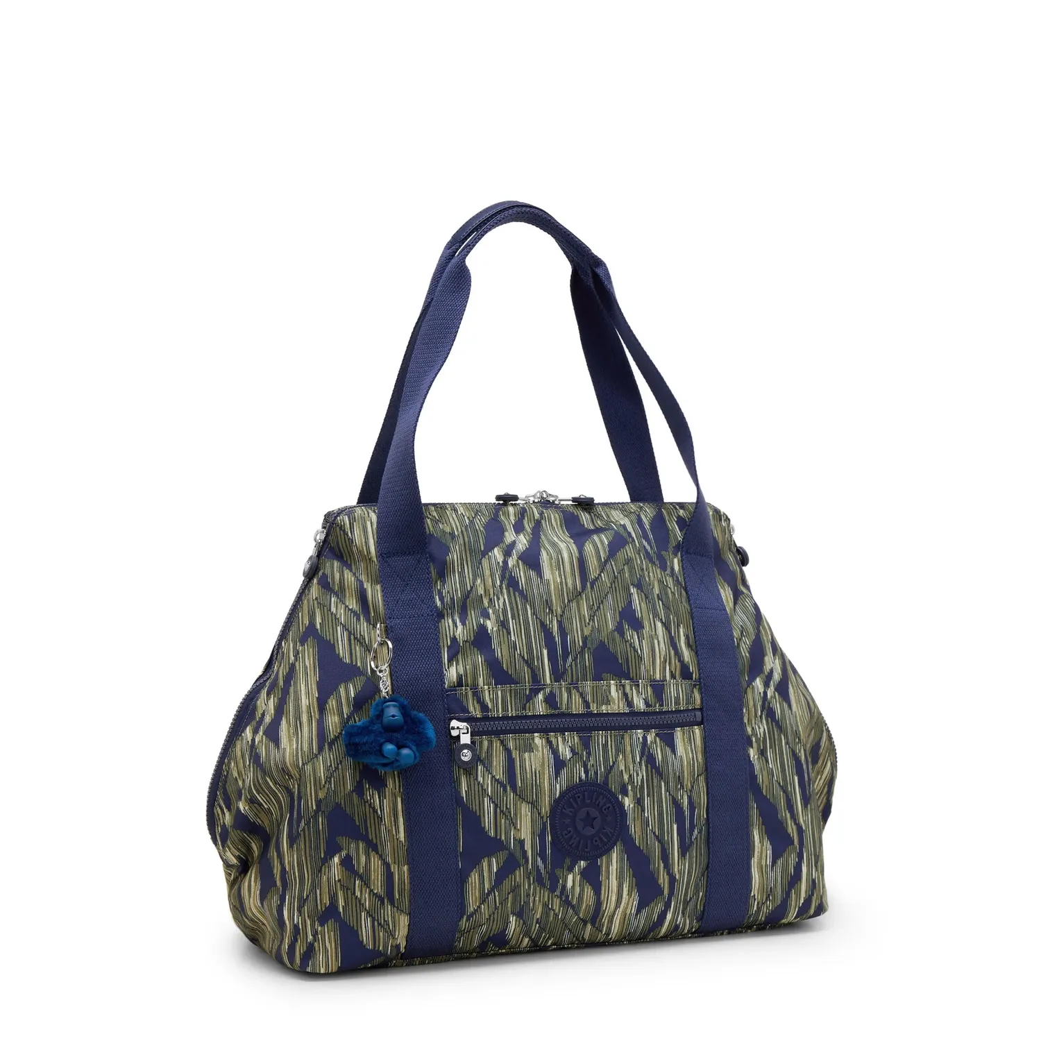 Kipling Art M draagtas Striped Grasses groot gestreept