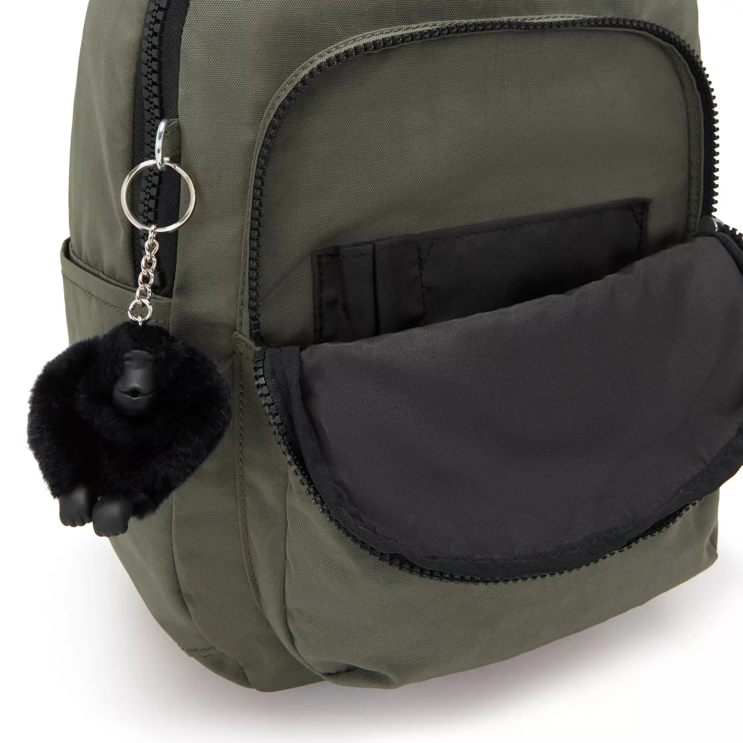 Kipling Seoul S kleine rugzak Green Moss met 11 inch tabletvak