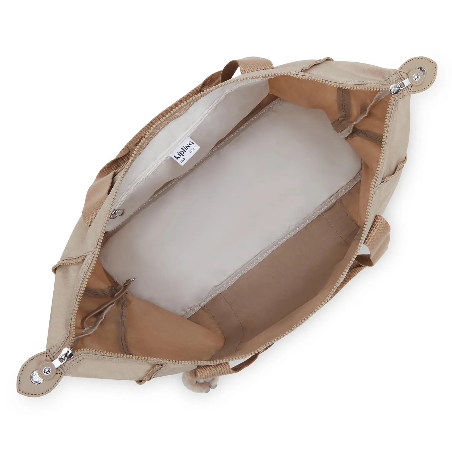 Kipling Art M handtas Tan Beige groot lichtgewicht