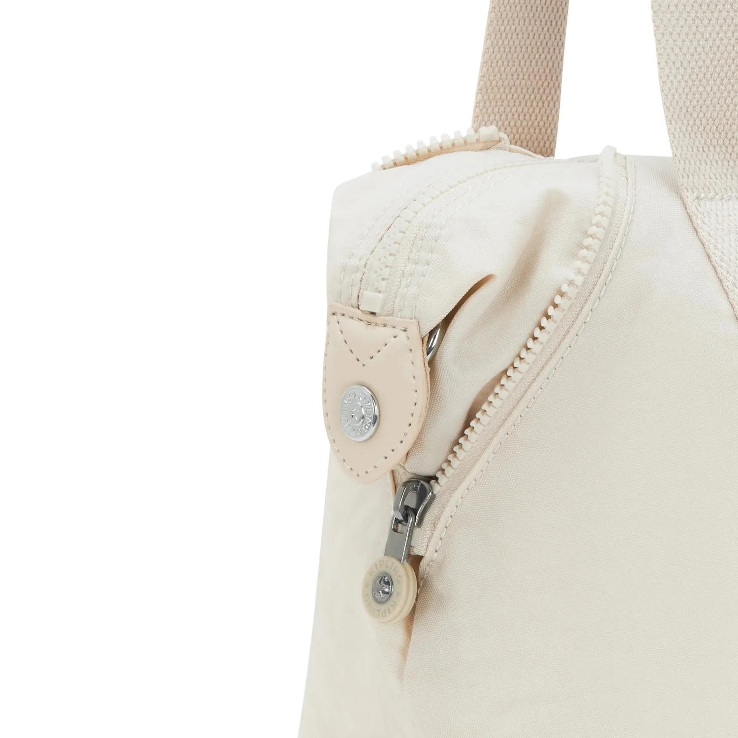 Kipling Art Mini schoudertas Hideaway Beige klein met voorvak