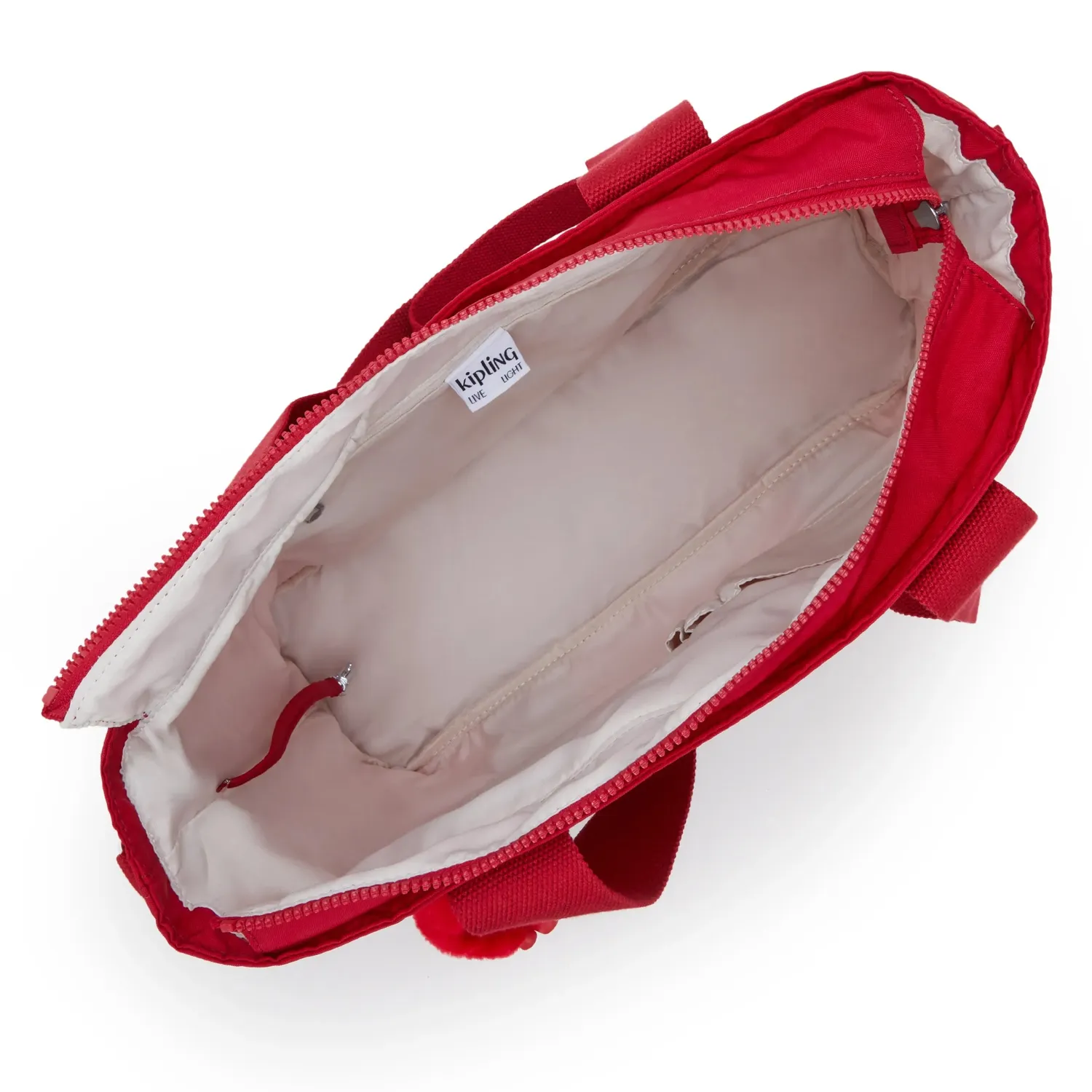 Kipling Minta L Up draagtas Ruby Red Groot met vakken