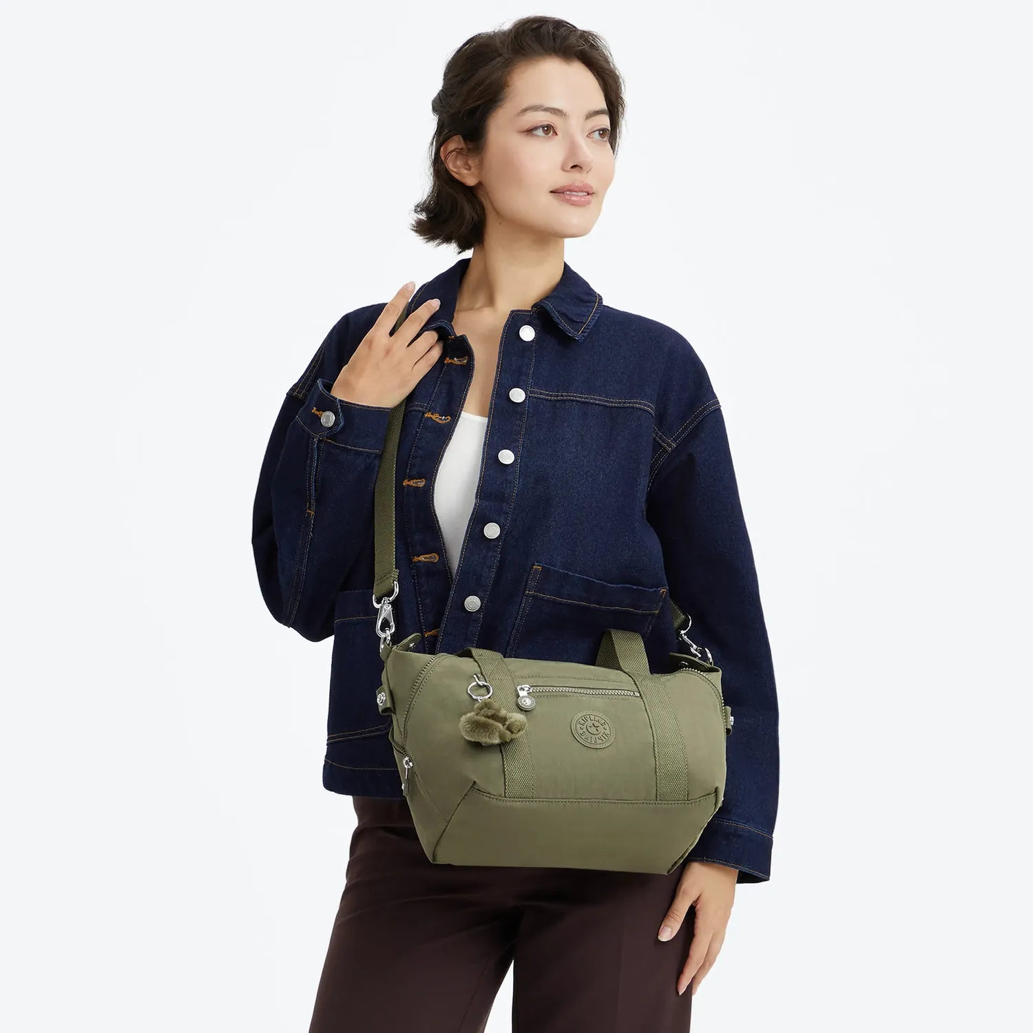 Kipling Art Mini schoudertas Almost Sage klein nylon