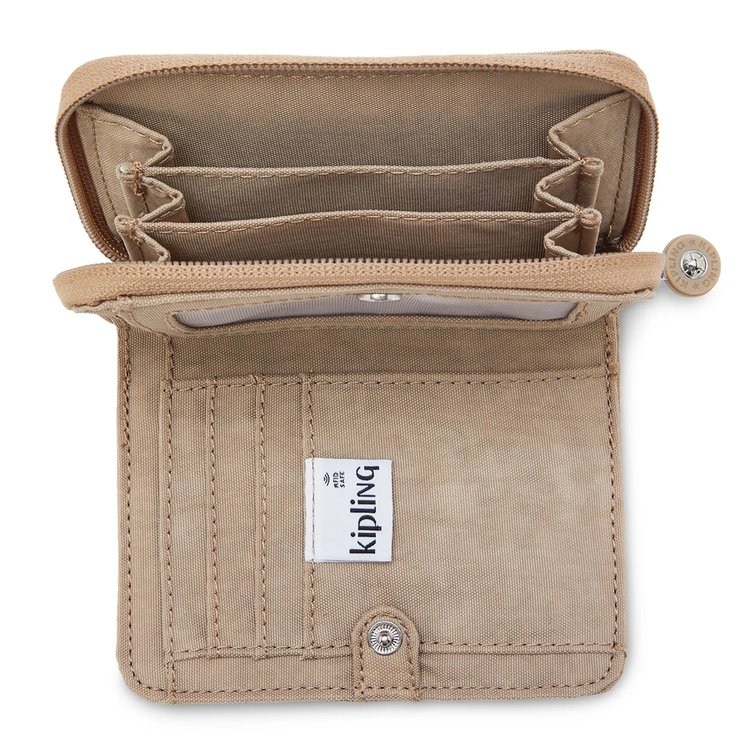 Kipling Money Love portemonnee Tan Beige met RFID
