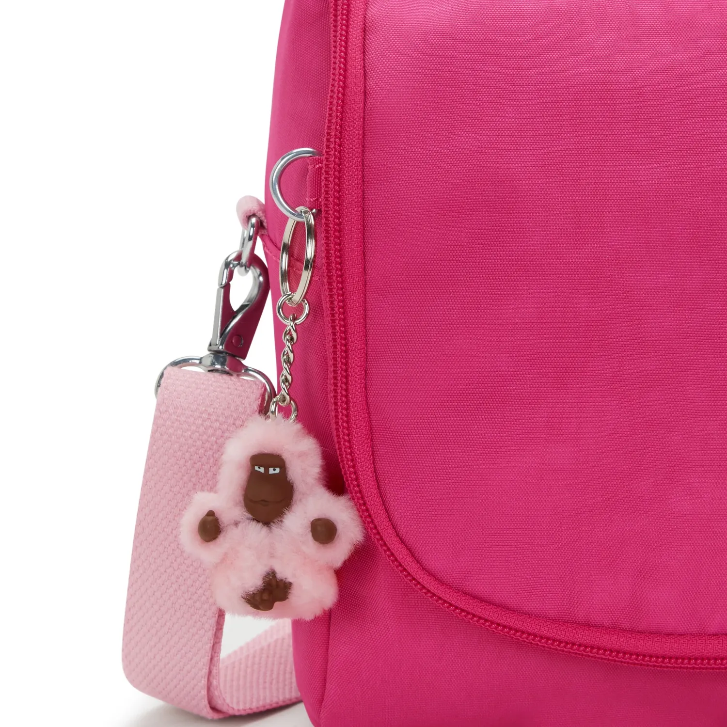 Kipling New Kichirou lunchtas Intense Rose Groot met trolleybevestiging