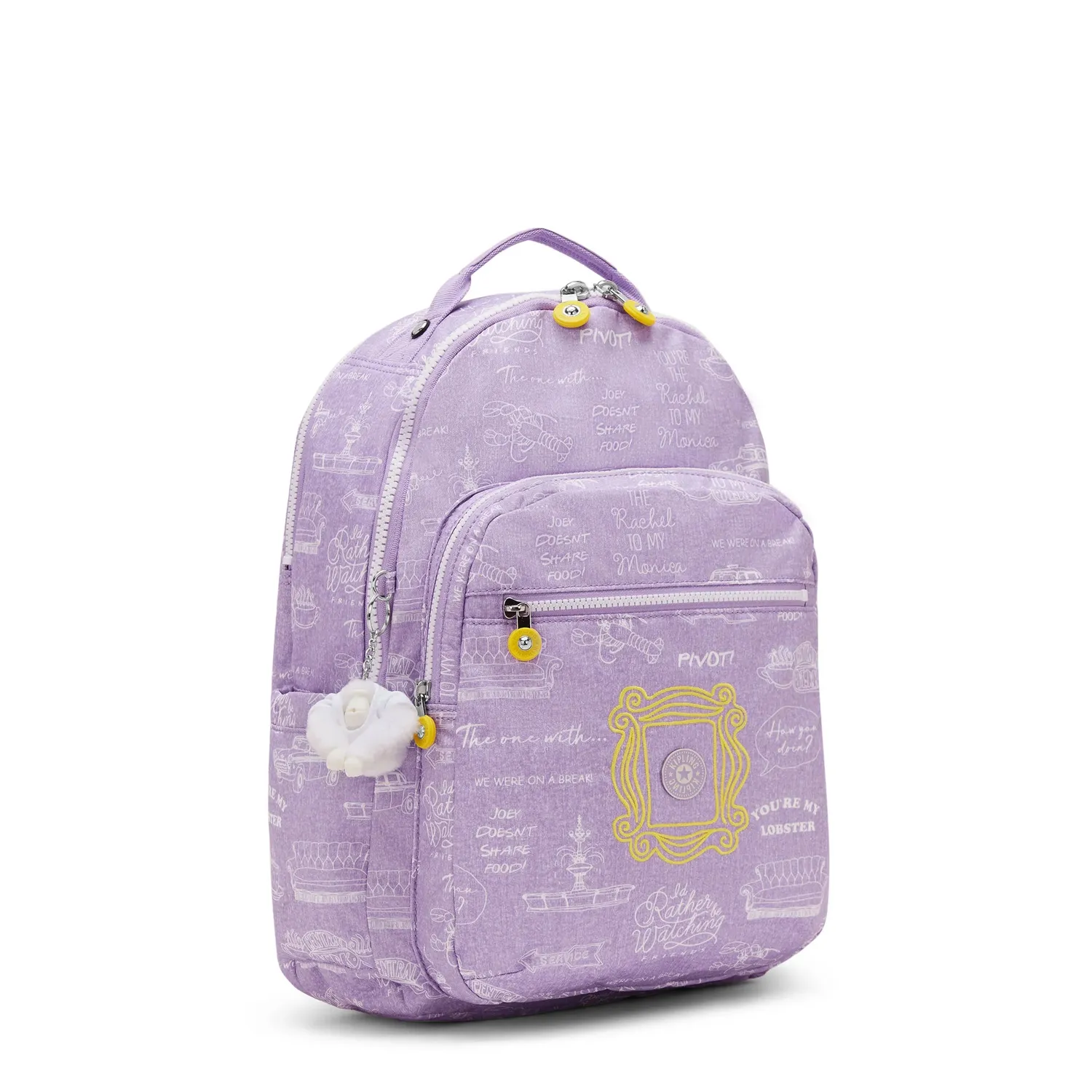 Kipling Seoul Lap rugzak Groot Framed Lilac Friends 15 inch