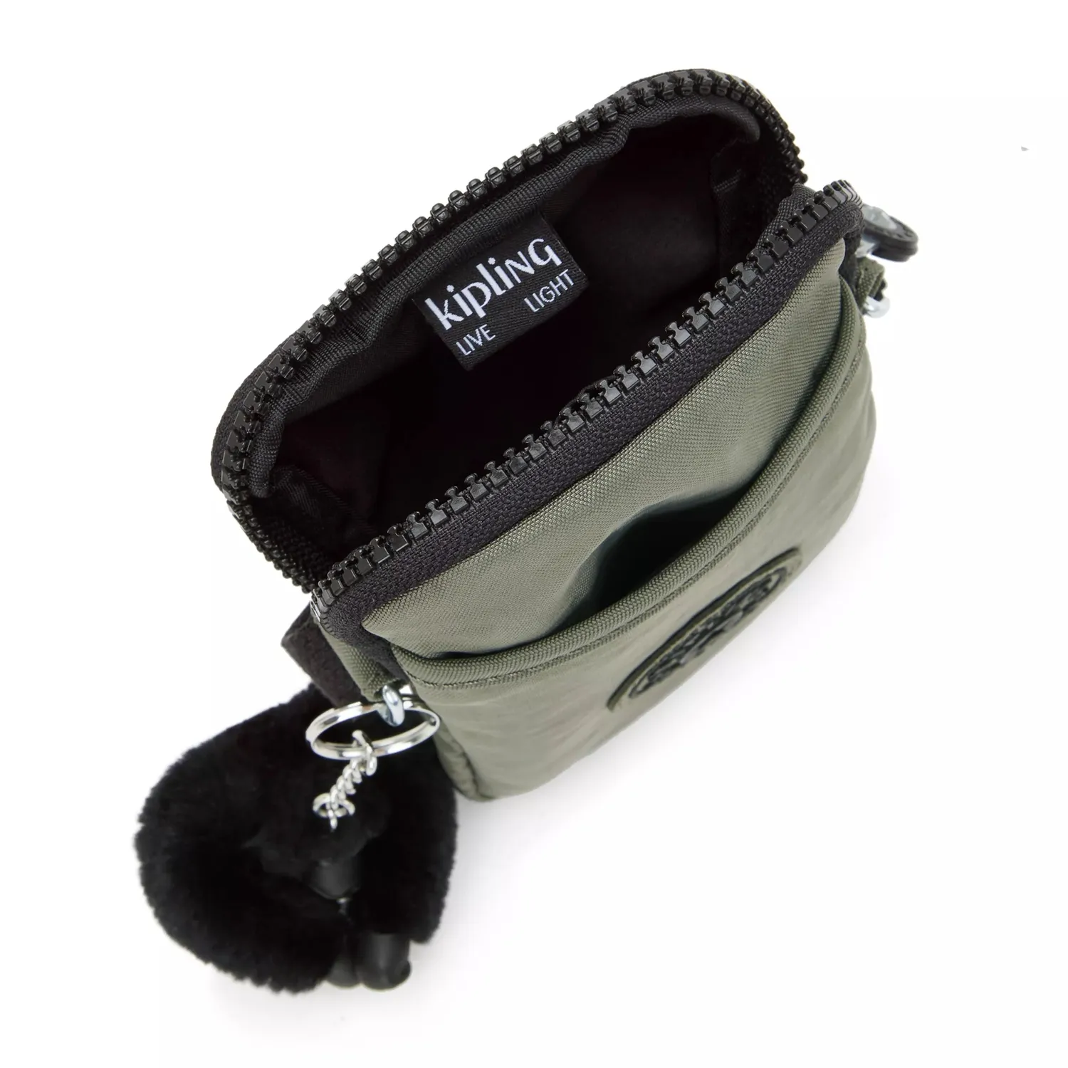 Kipling Tally telefoontas Klein Green Moss waterafstotend