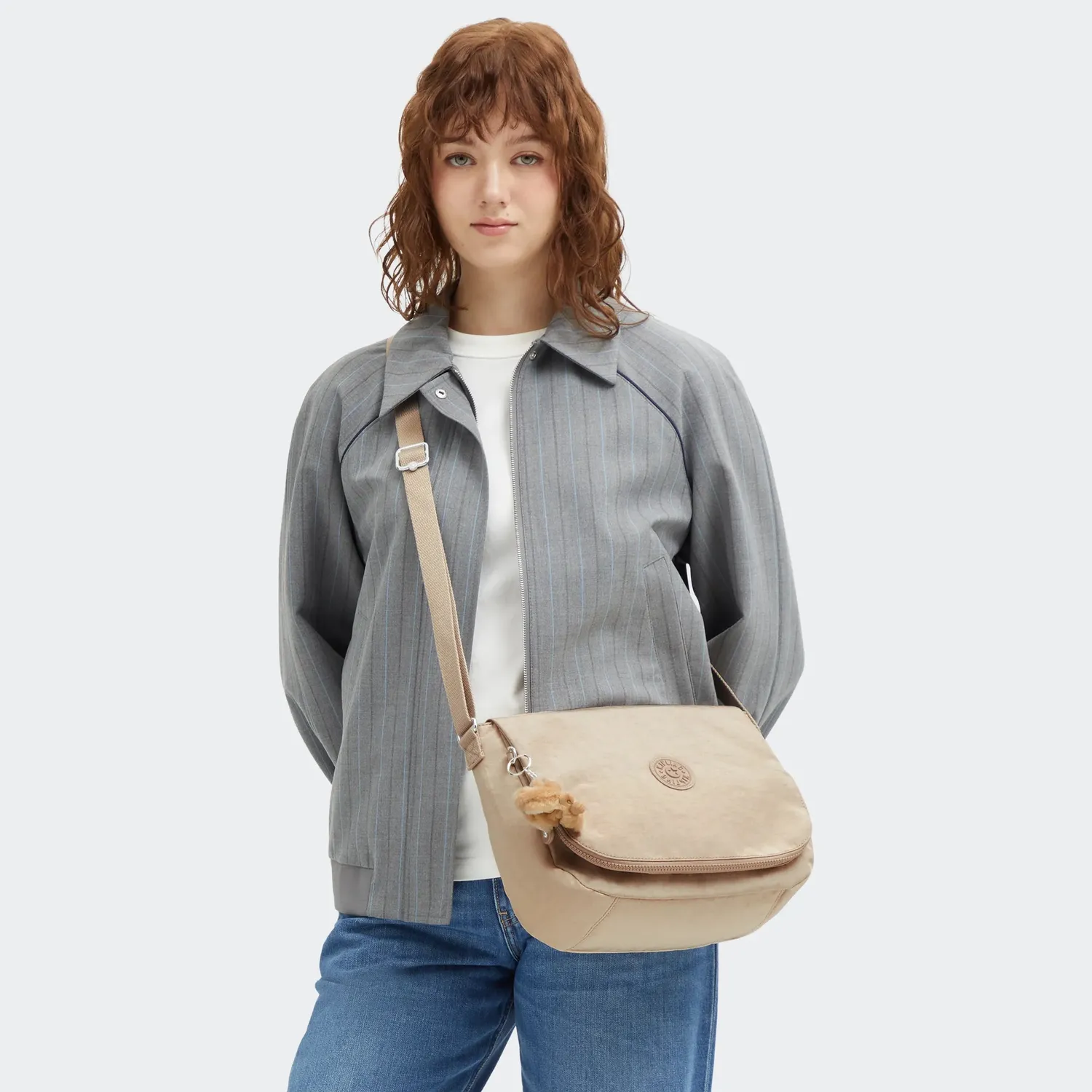 Kipling Earthbeat M schoudertas Sparkled Beige medium