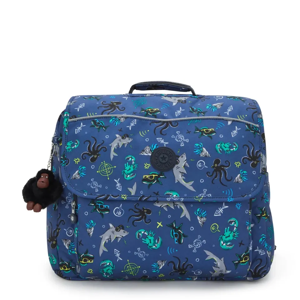 Kipling Codie L schooltas Undersea Party groot A4