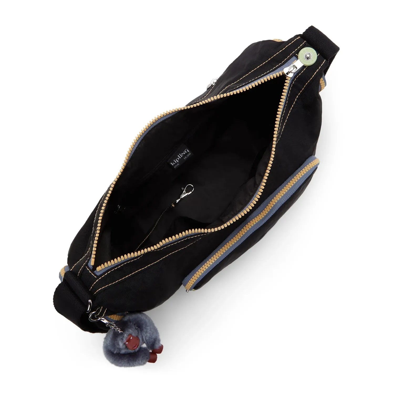 Kipling Gabbina Energy schoudertas Medium Energy Black crossbody