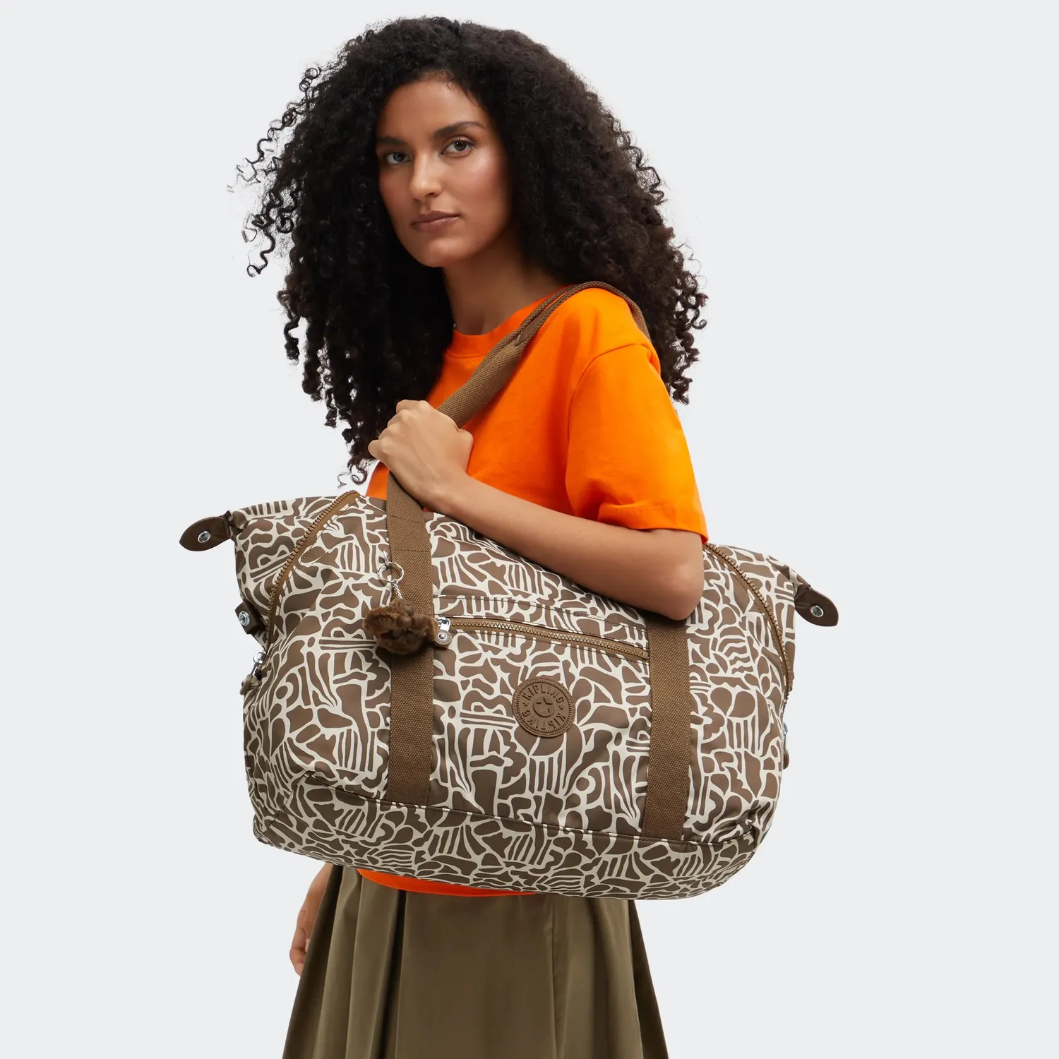 Kipling Art M shopper Cocktail Khaki groot trolleyhuls