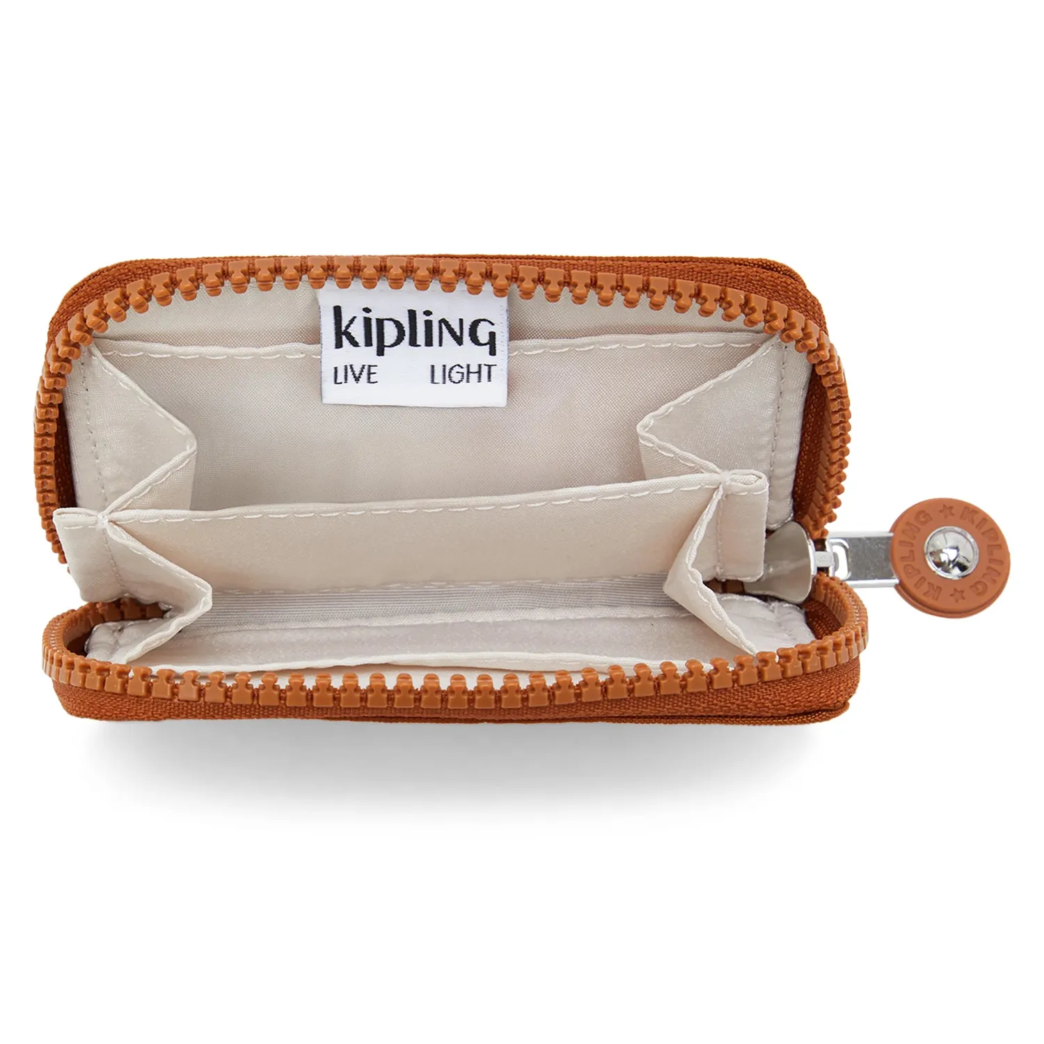 Kipling Cash Buddy portemonnee Stylish Mokka klein met rits