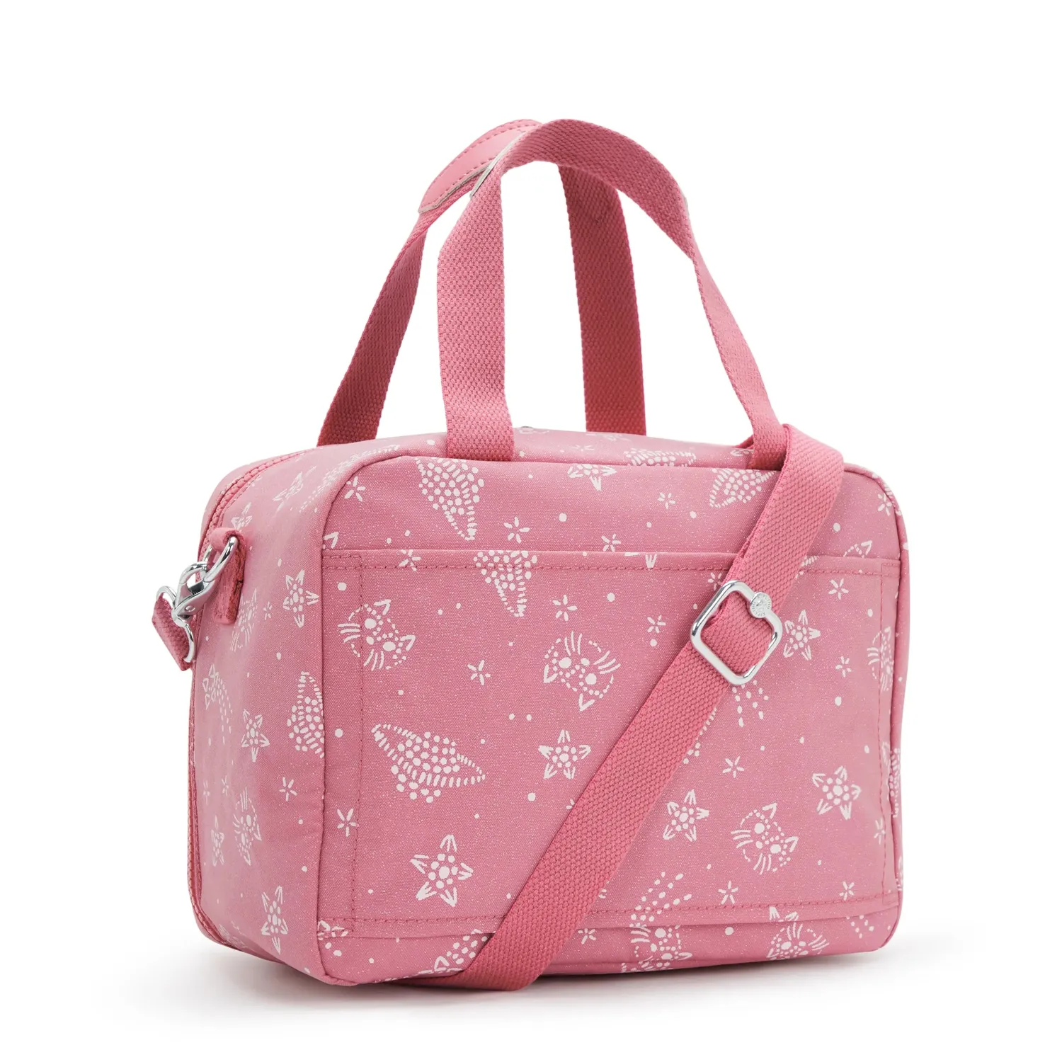 Kipling Miyo lunchtas Groot Glitter Cats geïsoleerd