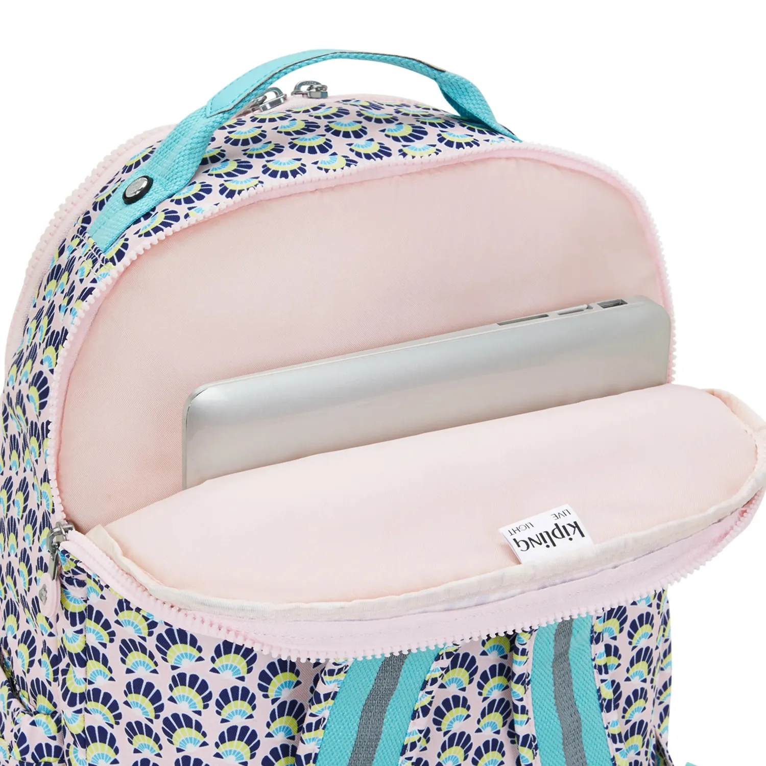 Kipling Seoul Lap rugzak Groot Geo Shell 15 inch laptopvak