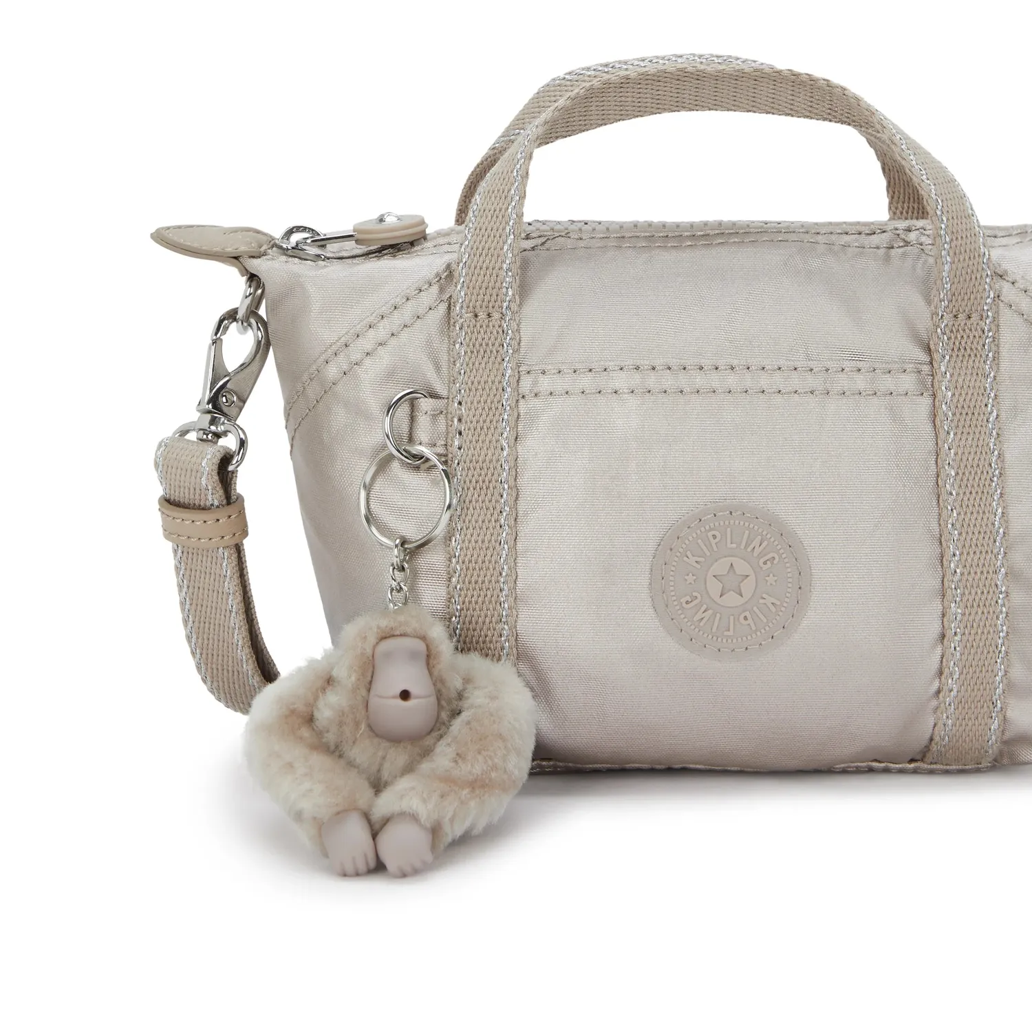 Kipling Art Compact schoudertas metallic glow klein gevoerd