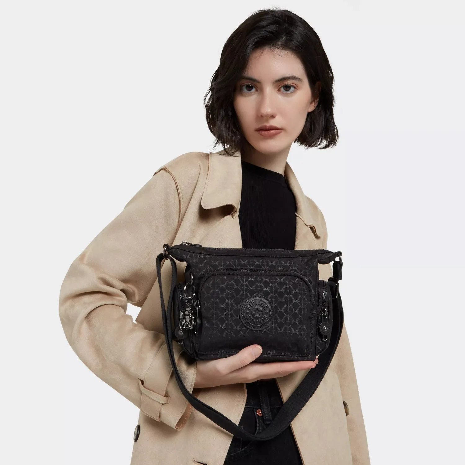 Kipling Gabbie Mini mini tas Signature Emb extra klein print
