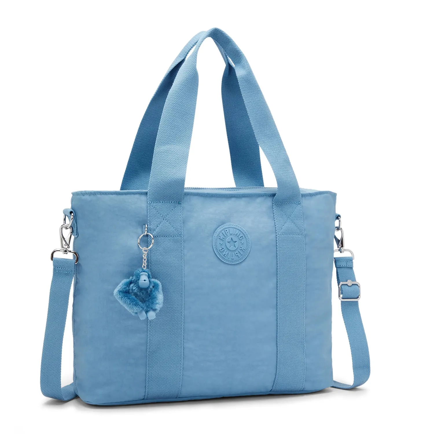 Kipling Minta L Up shopper vintage blue groot