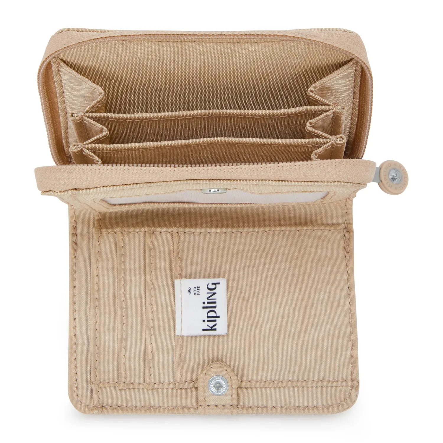 Kipling Money Love portemonnee medium sparkled beige rfid