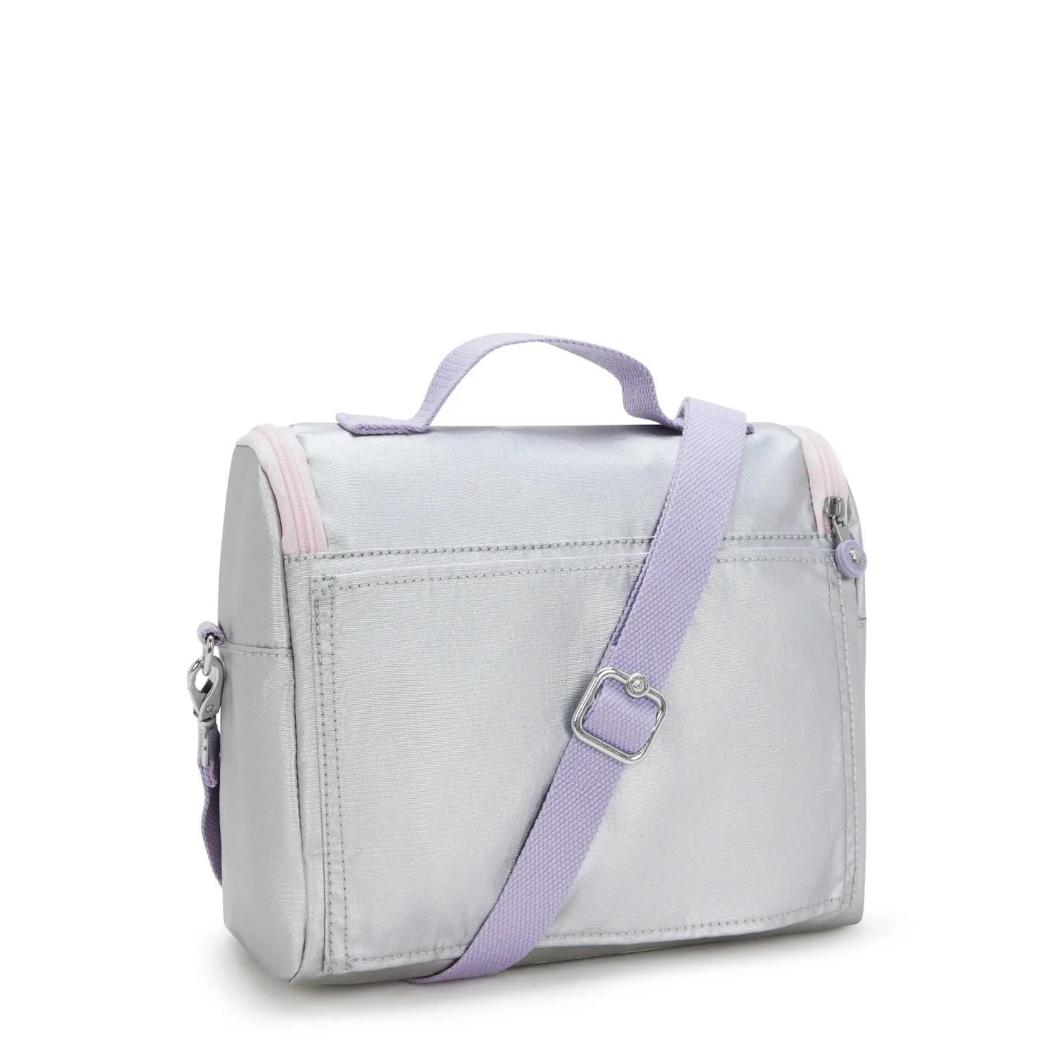 Kipling New Kichirou lunchtas Silver Glow Metallic Groot glans