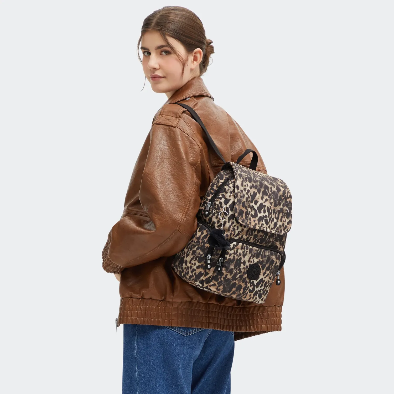 Kipling City Zip S rugzak Klein Wild Leopard compact