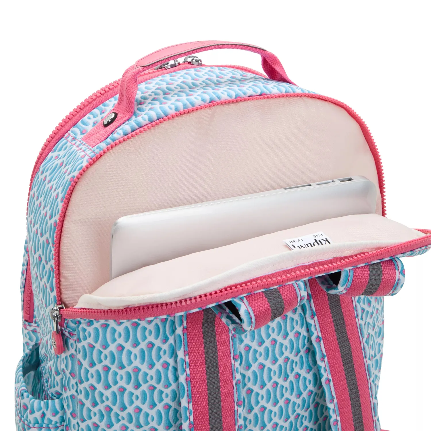 Kipling Seoul Lap rugzak Dreamy Geo Combo groot 15 inch
