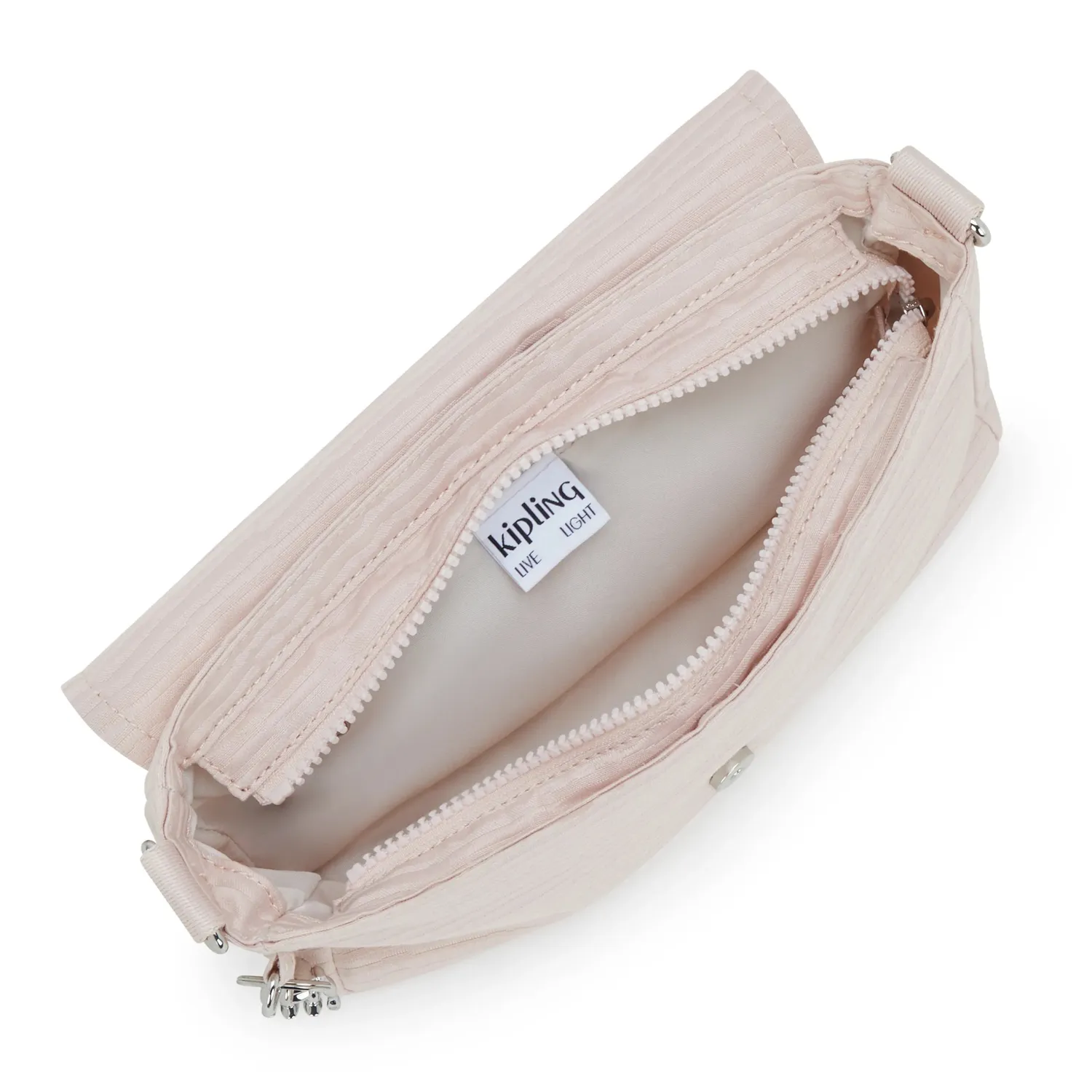 Kipling Aras Up schoudertas klein Pink Pearl