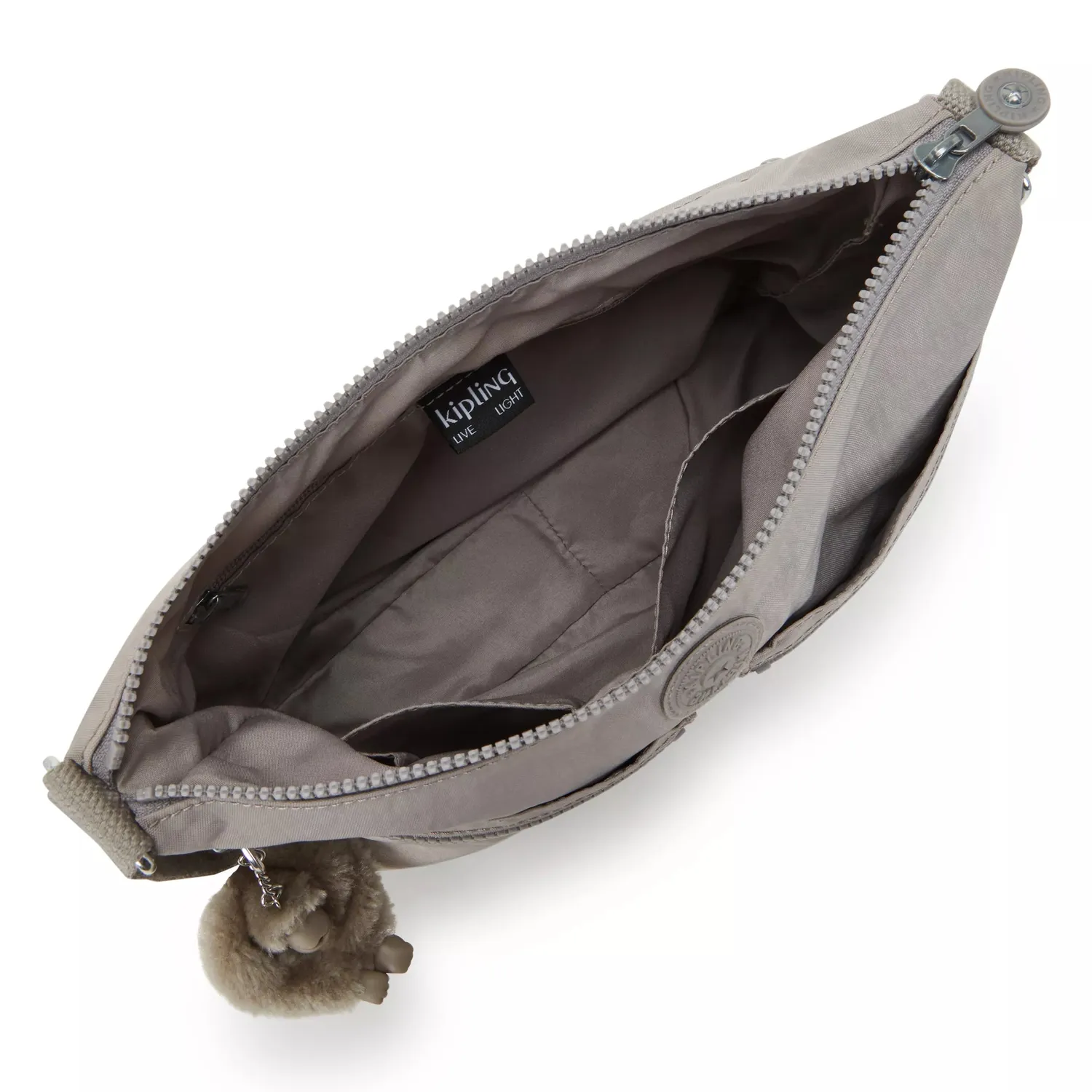 Kipling Izellah schoudertas Grey Gris Medium waterafstotend