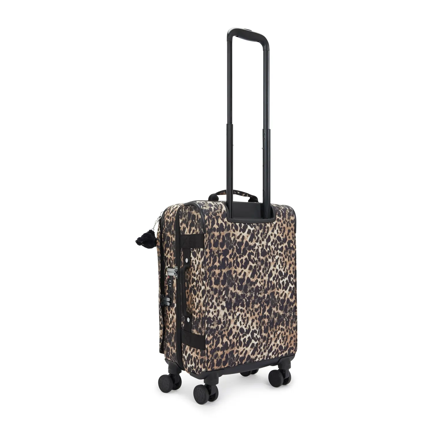 Kipling Spontaneous S koffer Wild Leopard klein met TSA-slot