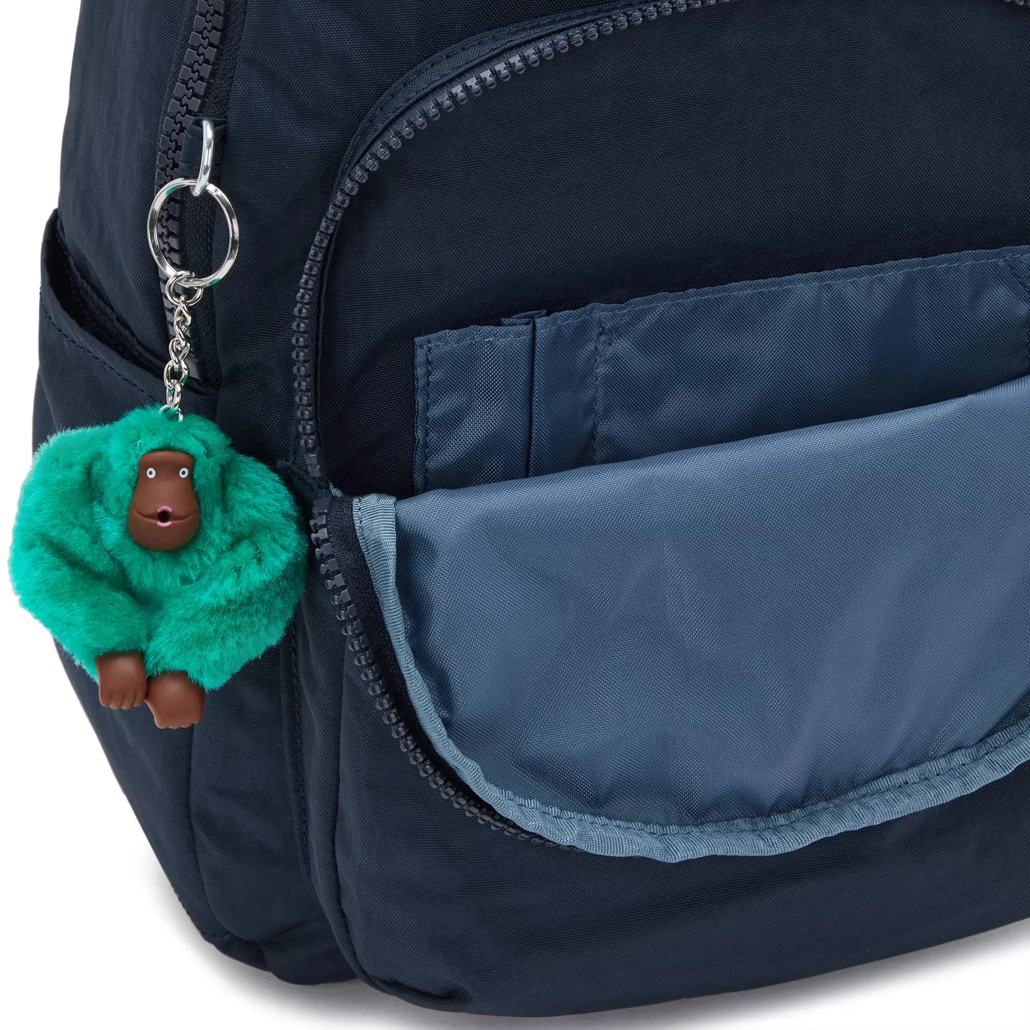 Kipling Seoul S kleine rugzak Blue Green Block waterafstotend