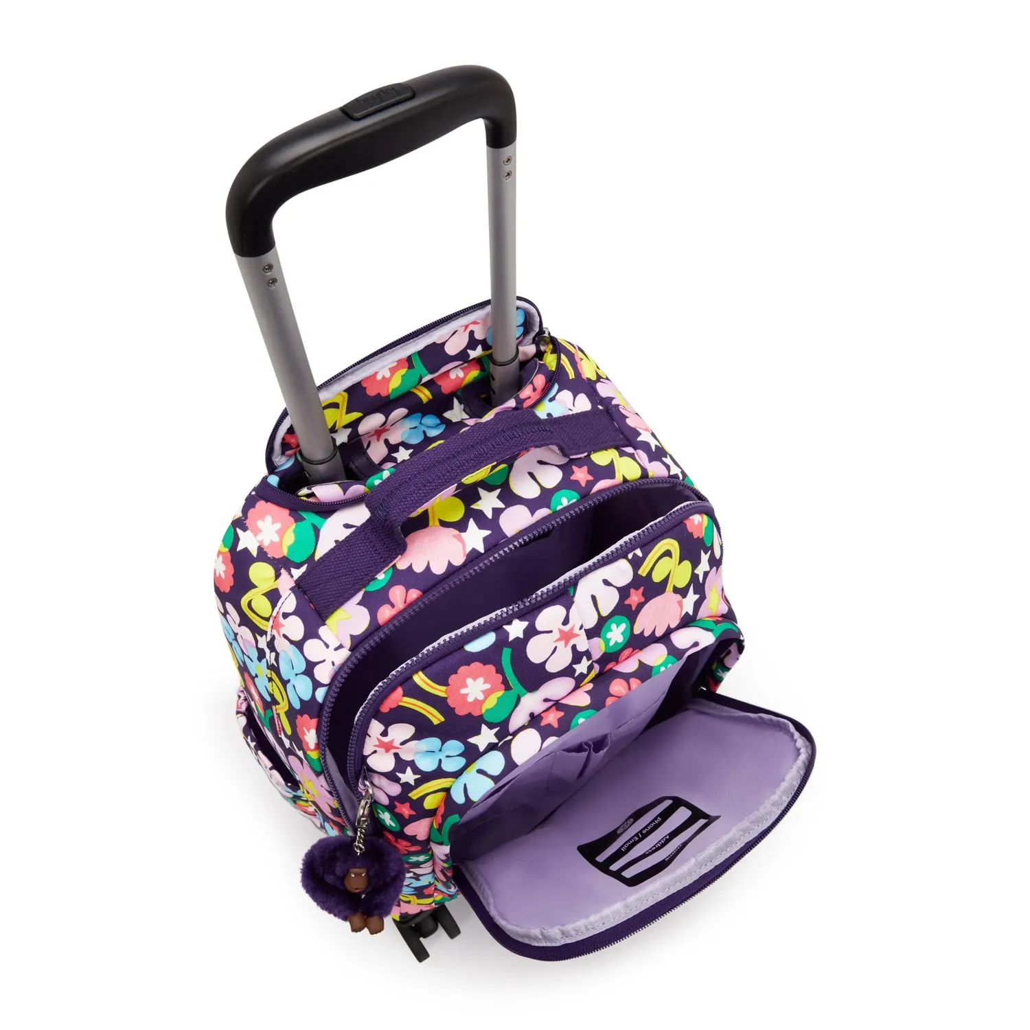 Kipling New Zea rugzak Fairy Flower groot met wielen