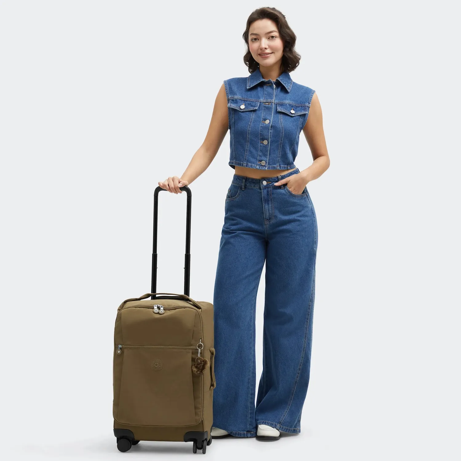 Kipling Darcey Up S koffer Smooth Khaki Klein handbagage